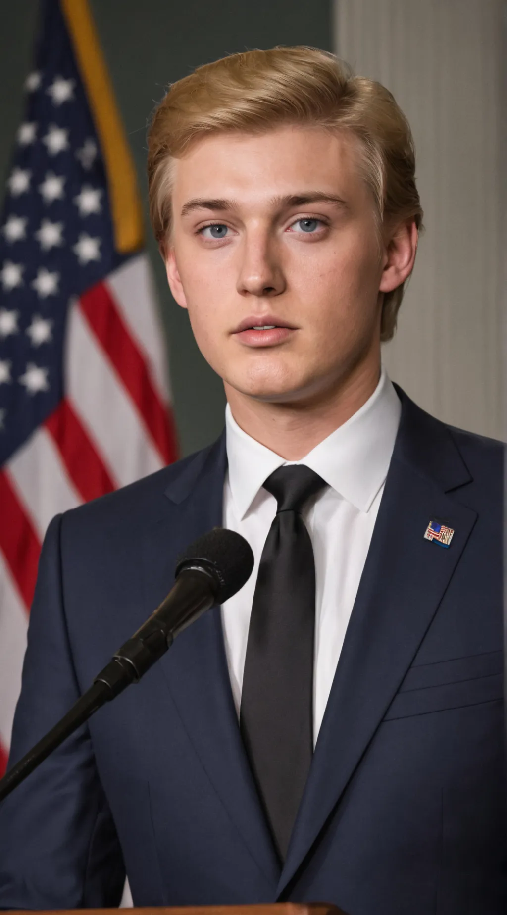 ai character: Donald  background