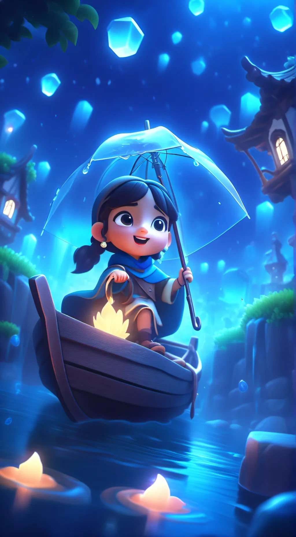 ai character: flaky background