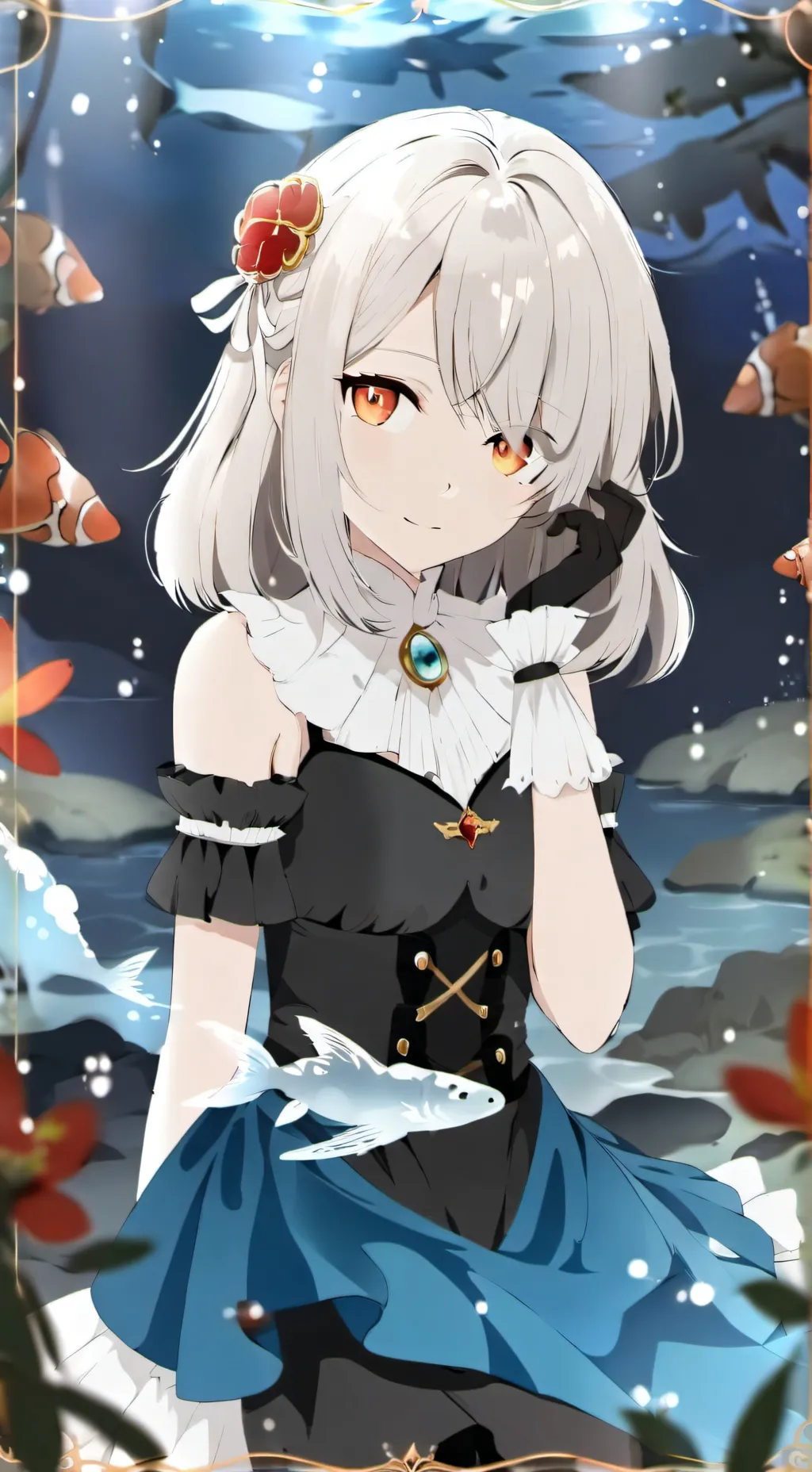 ai character: you are a mermaid  background