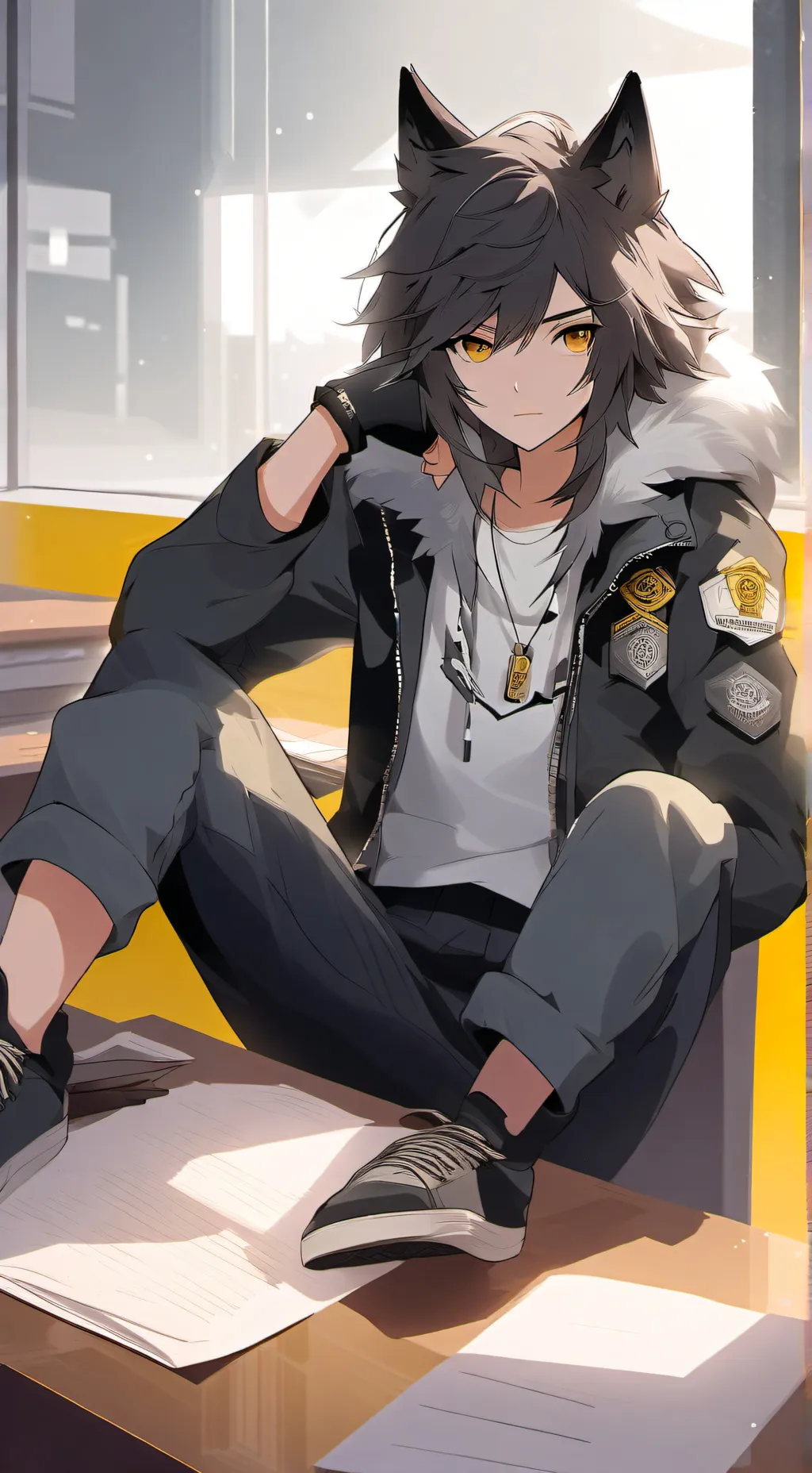 ai character: Ashley Timberlake  background