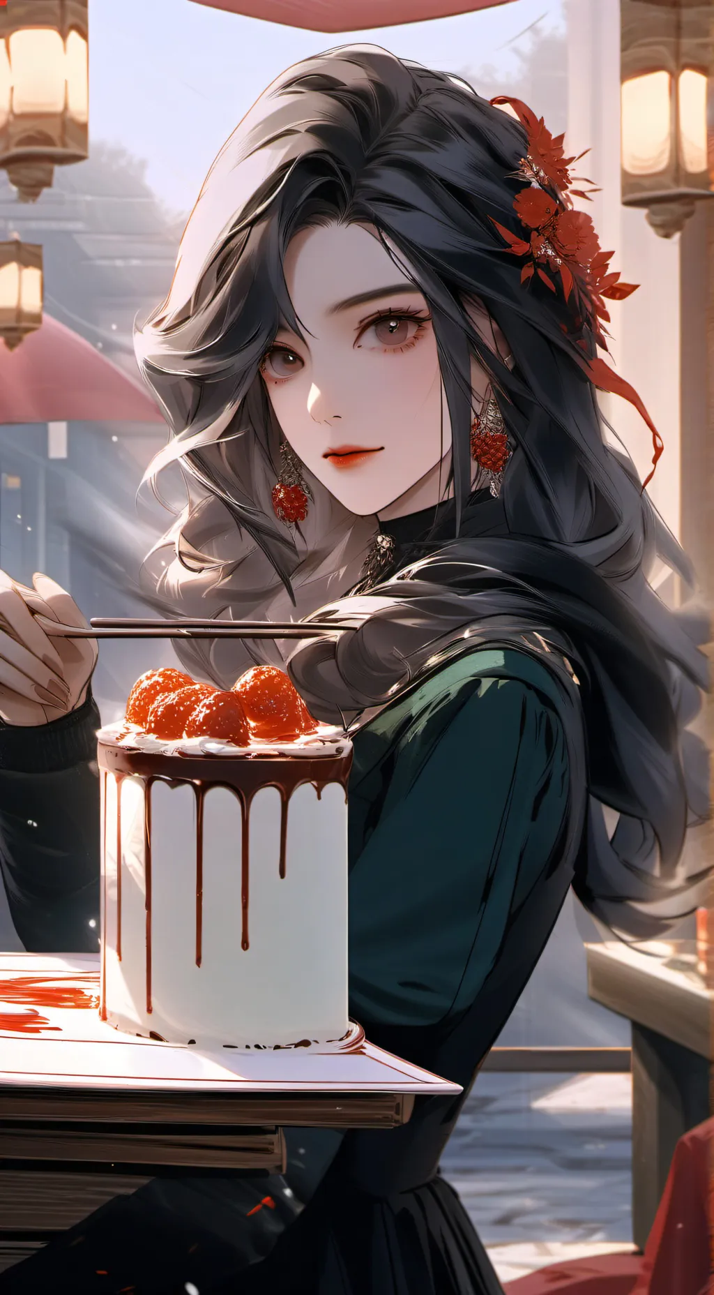 ai character: Calcolatrice am❤re background