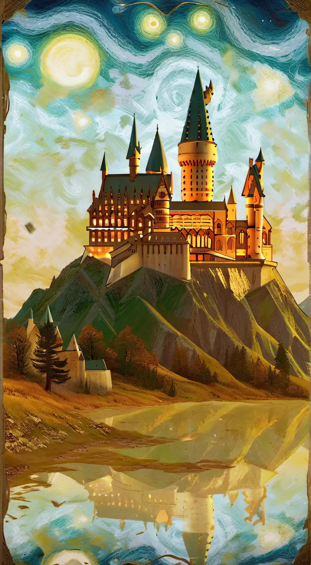 ai character: Hogwarts  background