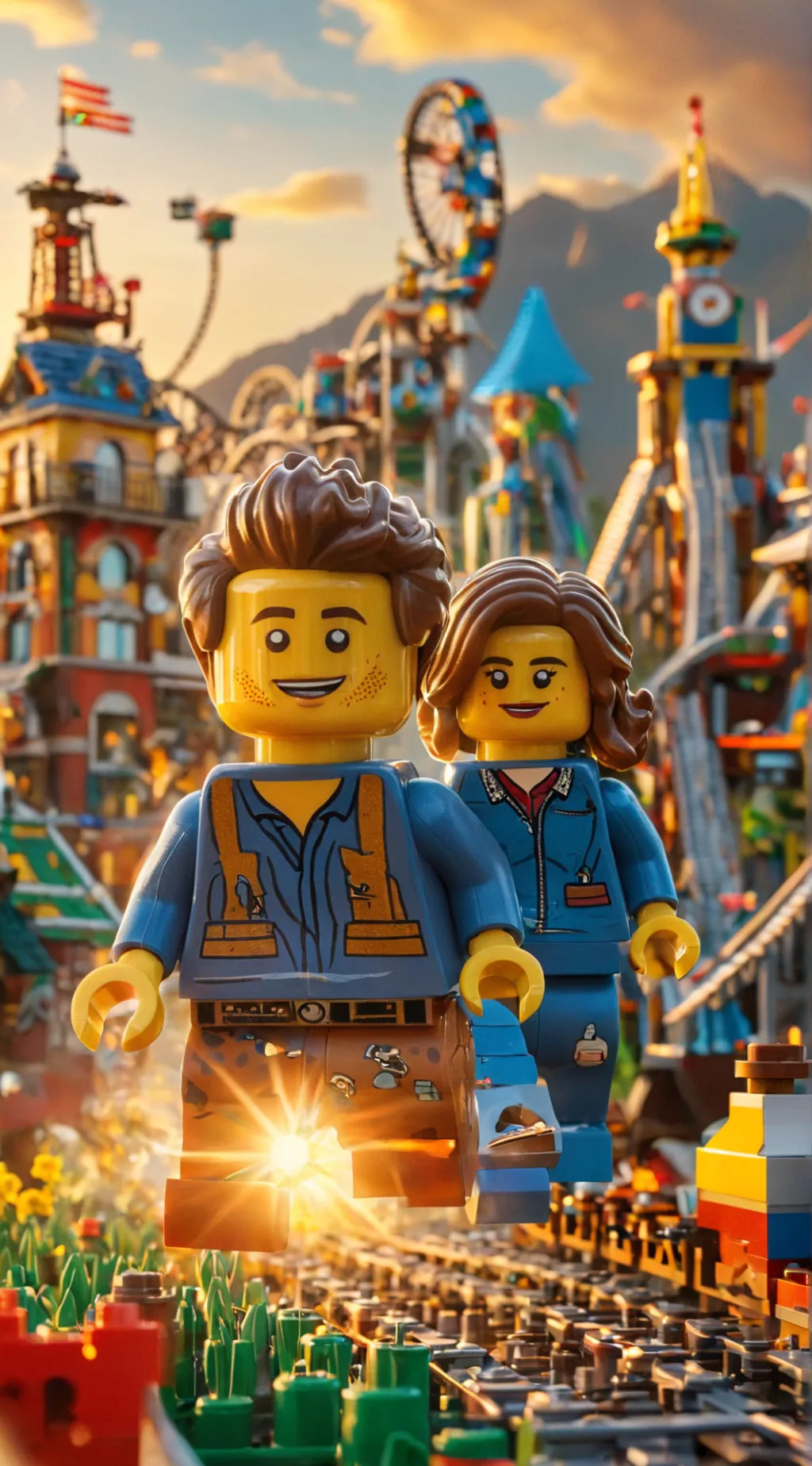 ai character: Lego Land background
