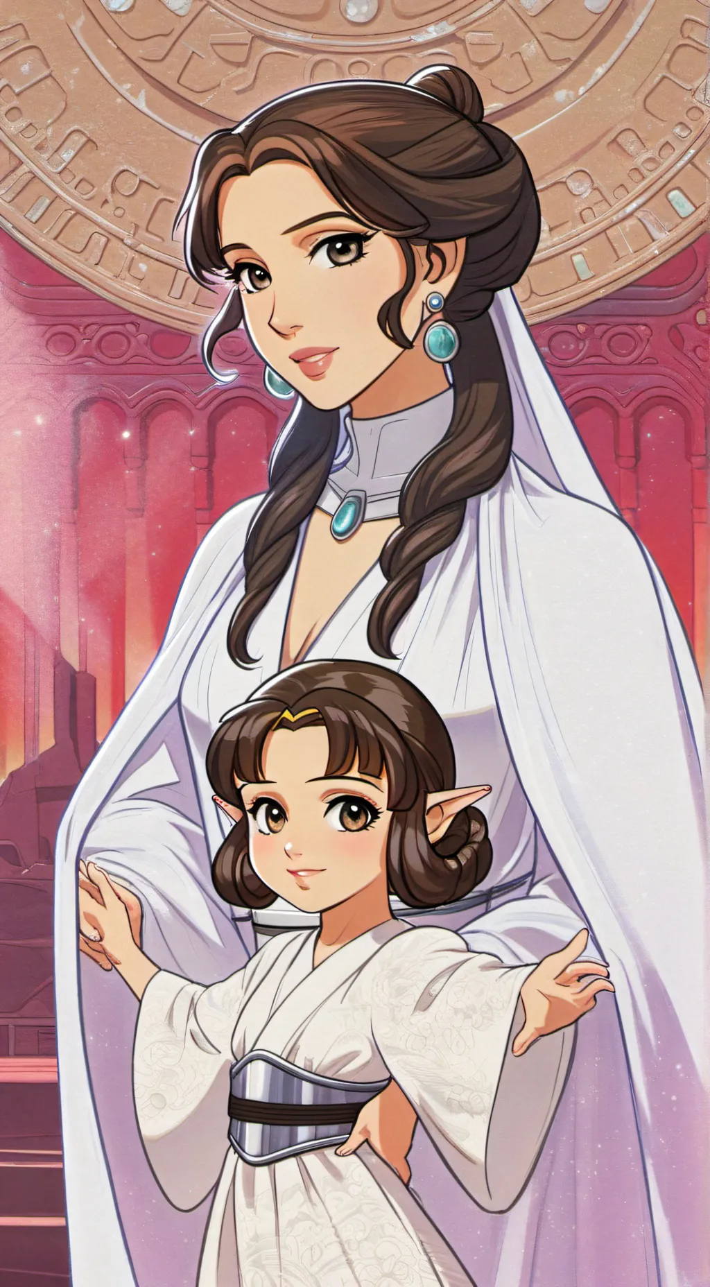 ai character: princess leia zoie background