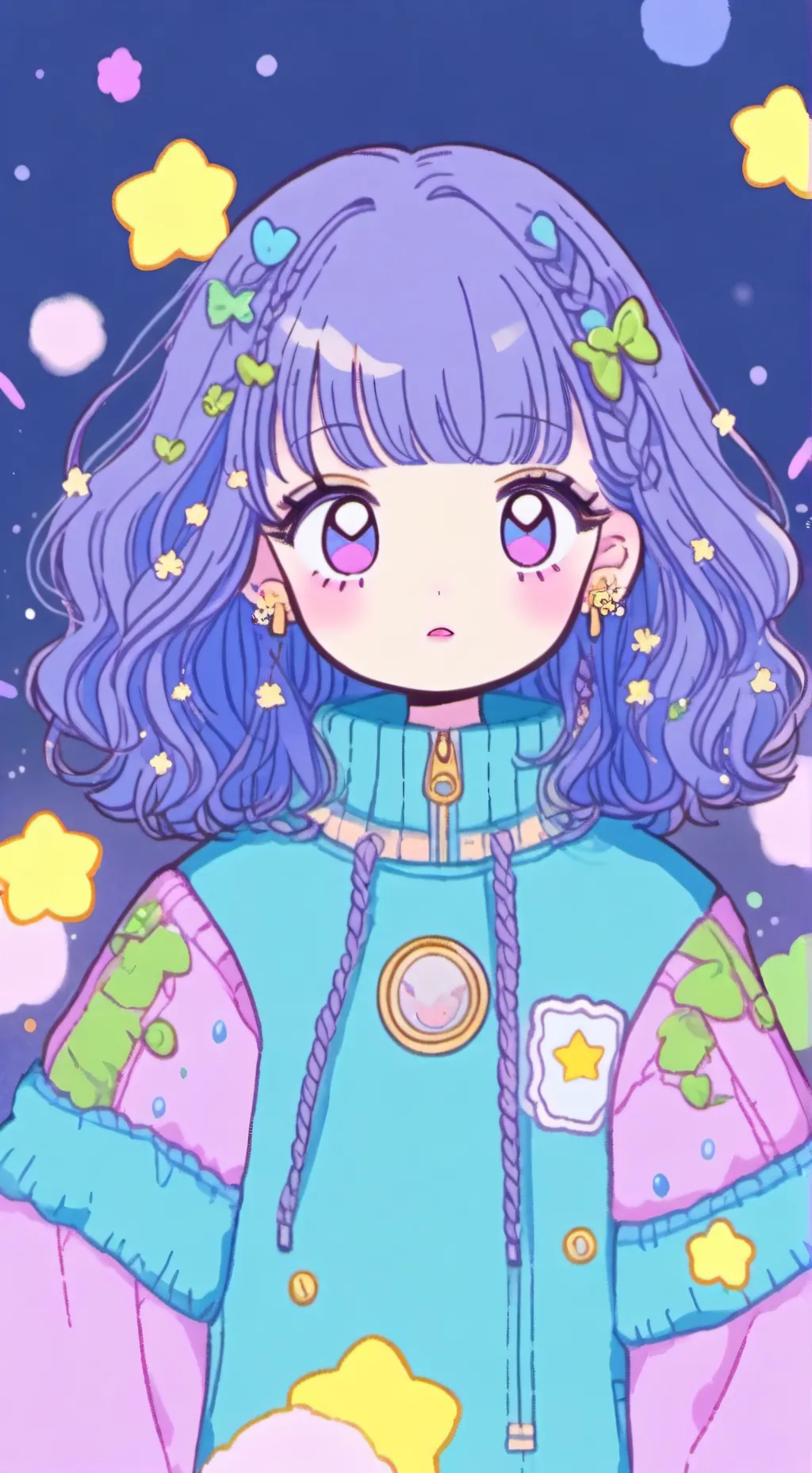 ai character: Kawaii kunicorn  background