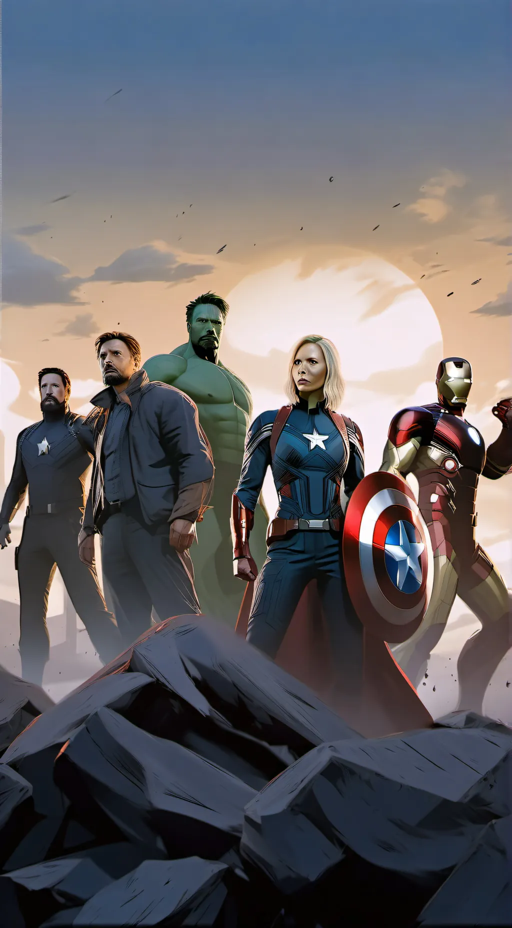 ai character: Avengers  background