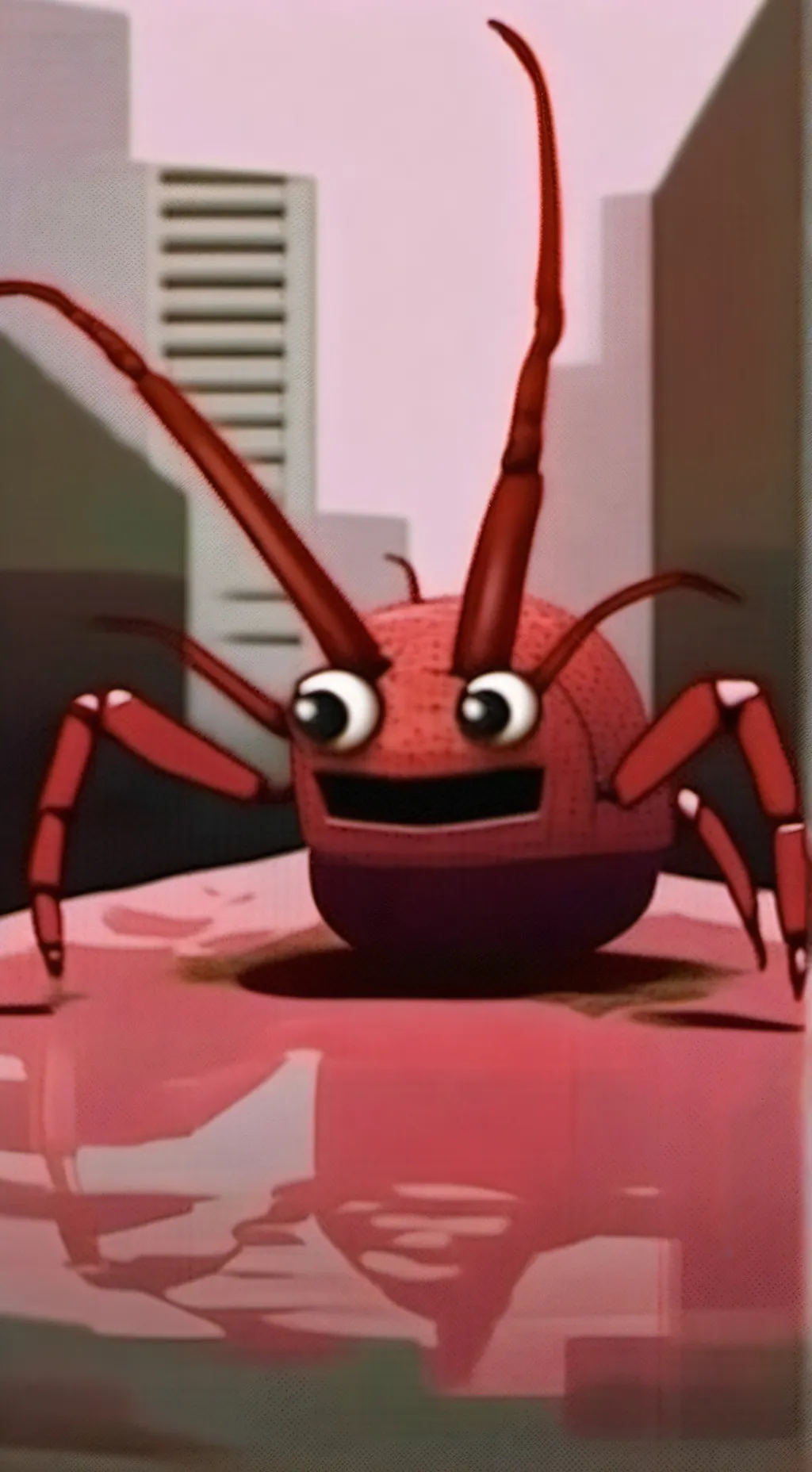 ai character: Deformed shrimpo background