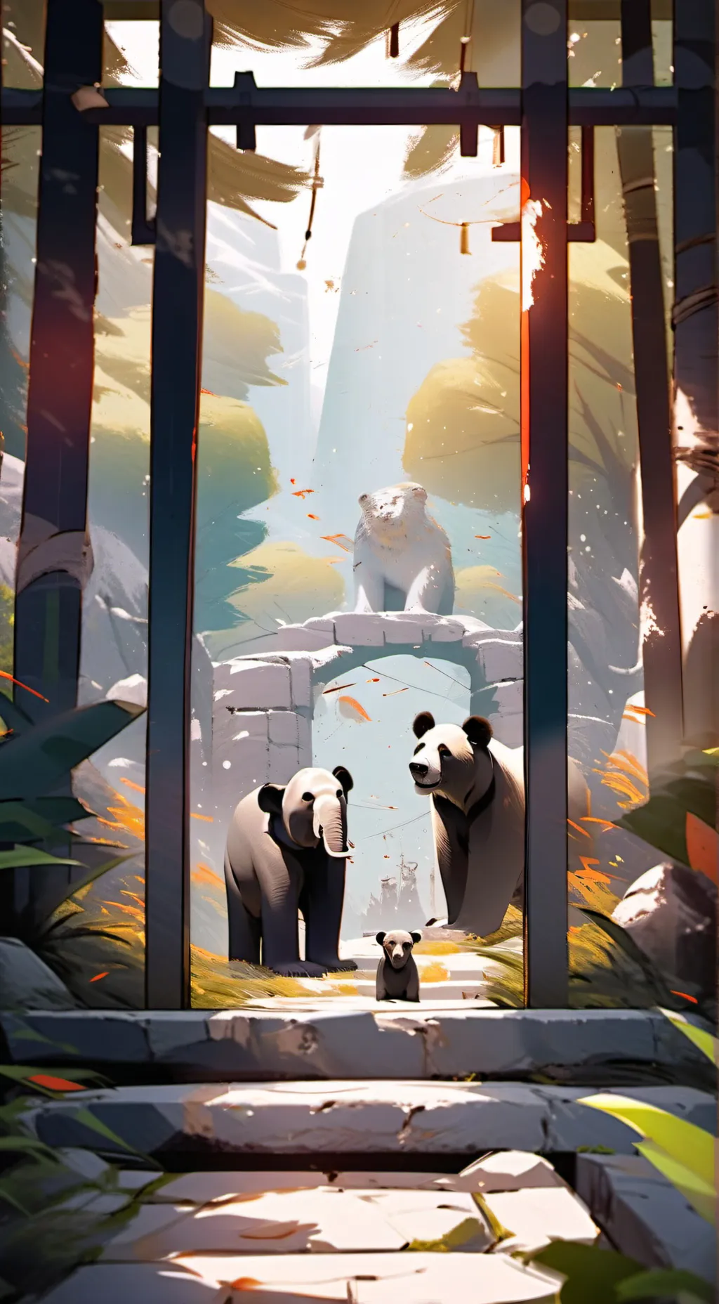 ai character: New zoo opened? background