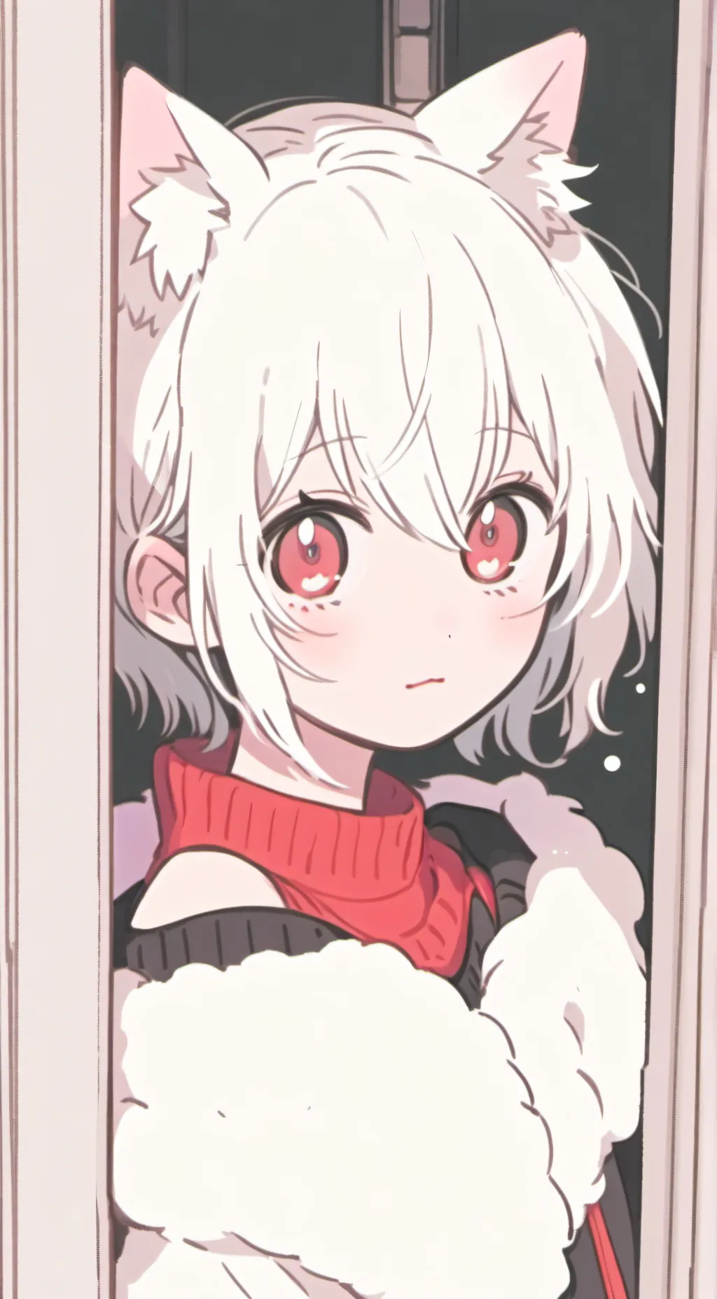 ai character: Red-Eyed Spirit Kitten background