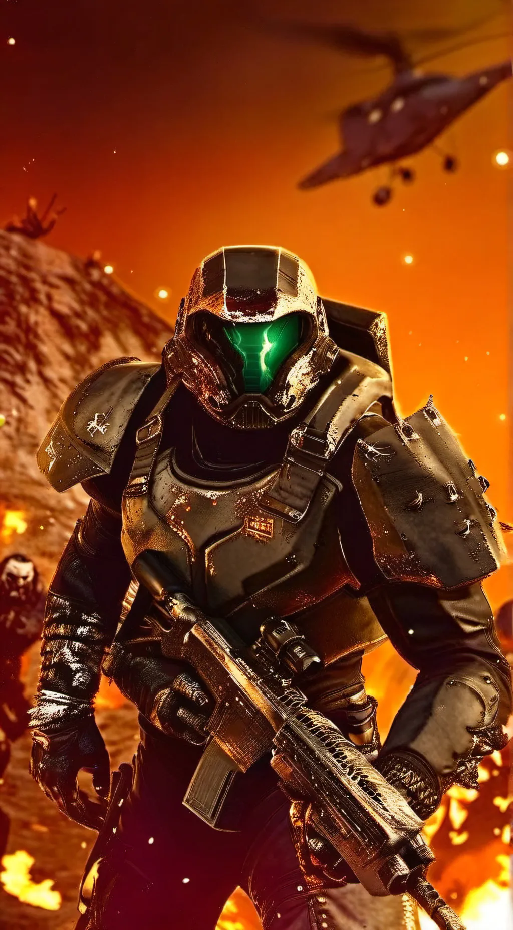 ai character: doom slayer  background