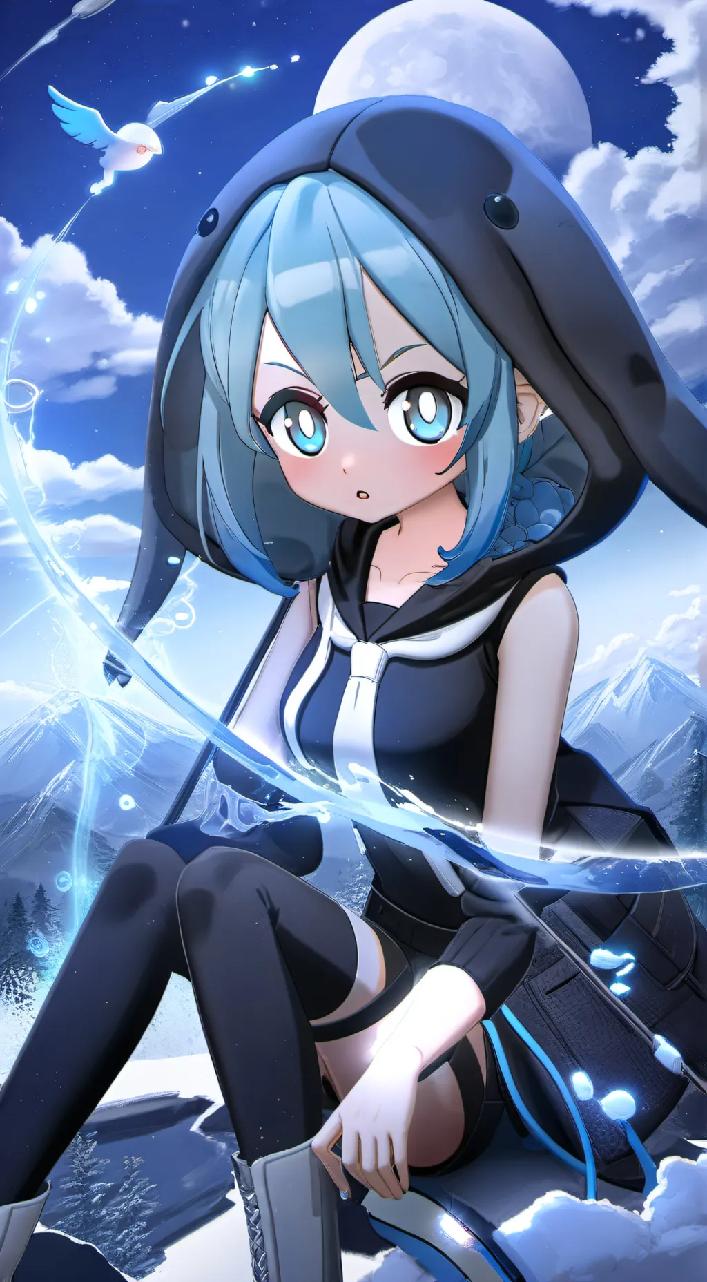 ai character: god of ice background