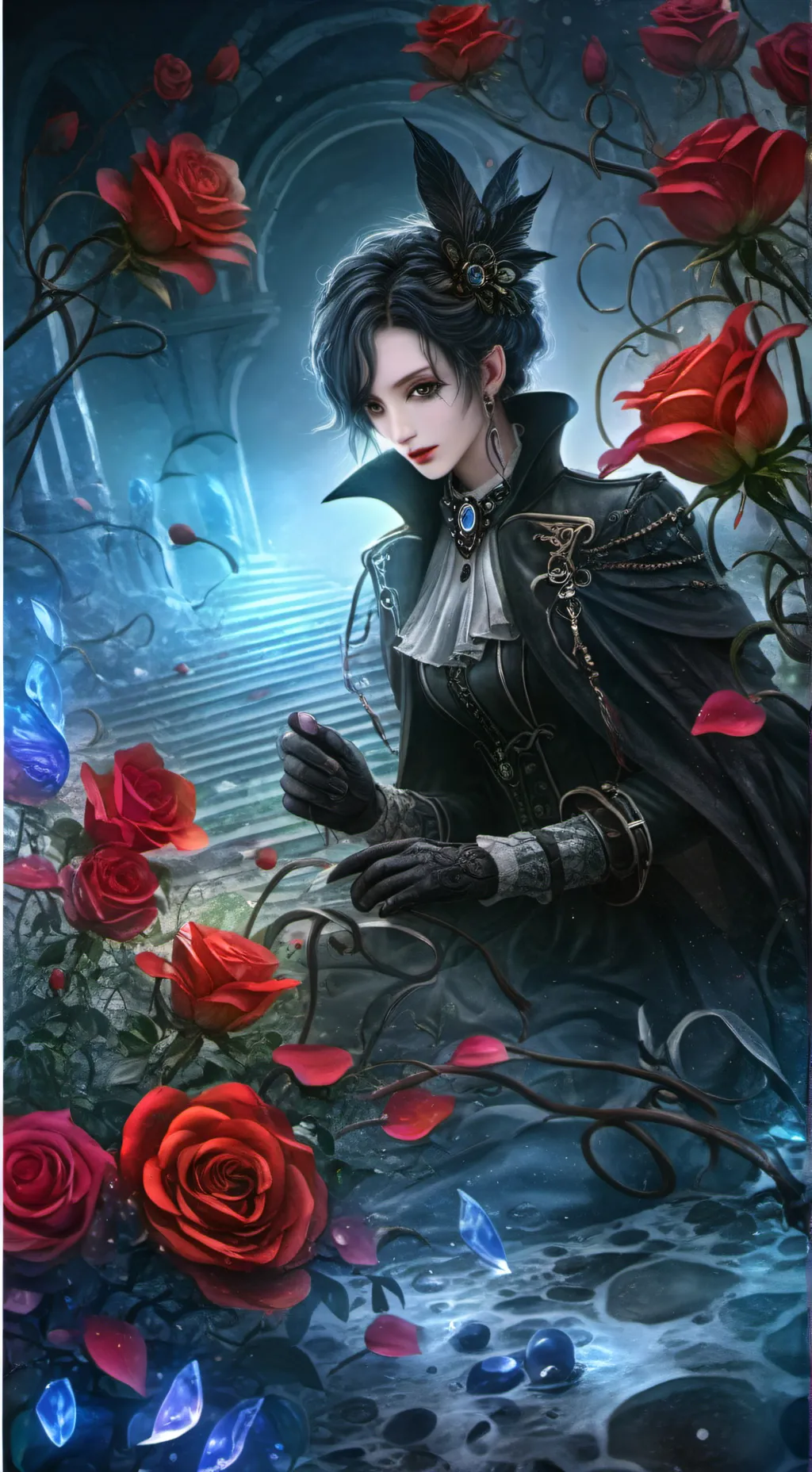 ai character: Dw last tape background