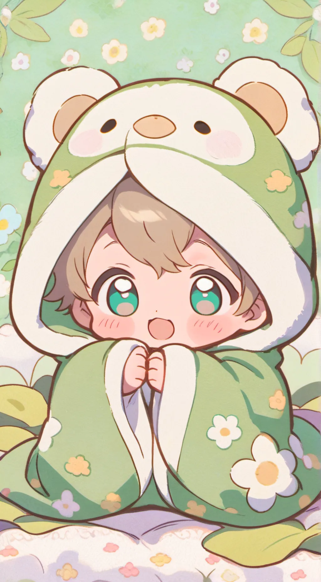 ai character: Les bébés fleurs background