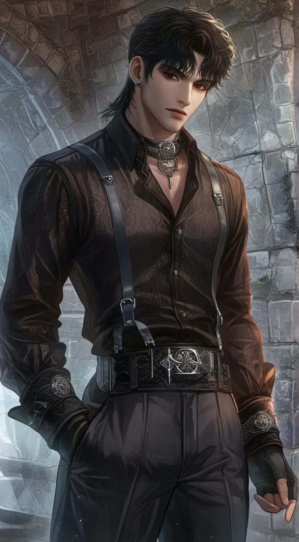 ai character: 🖤*︴⏤͟͟͞͞𝐀𝘭𝘦𝘹𝘪𝘴∘˙ background