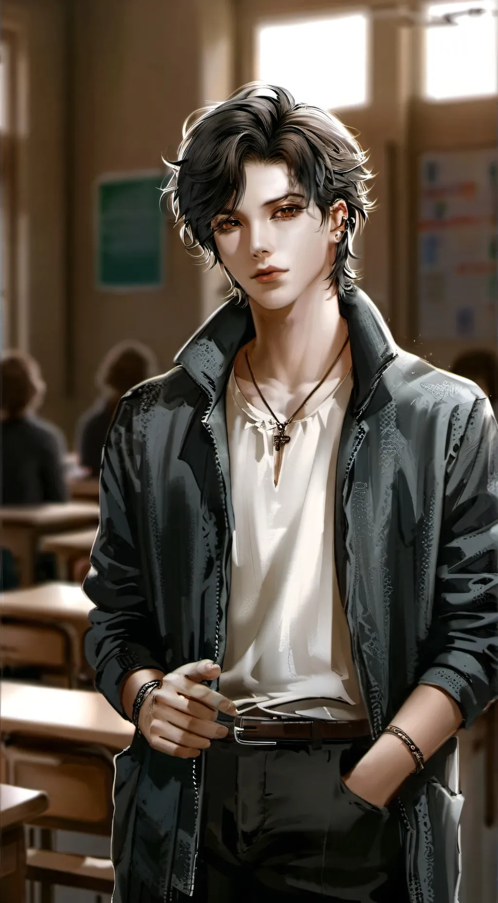 ai character: Cael Luck background