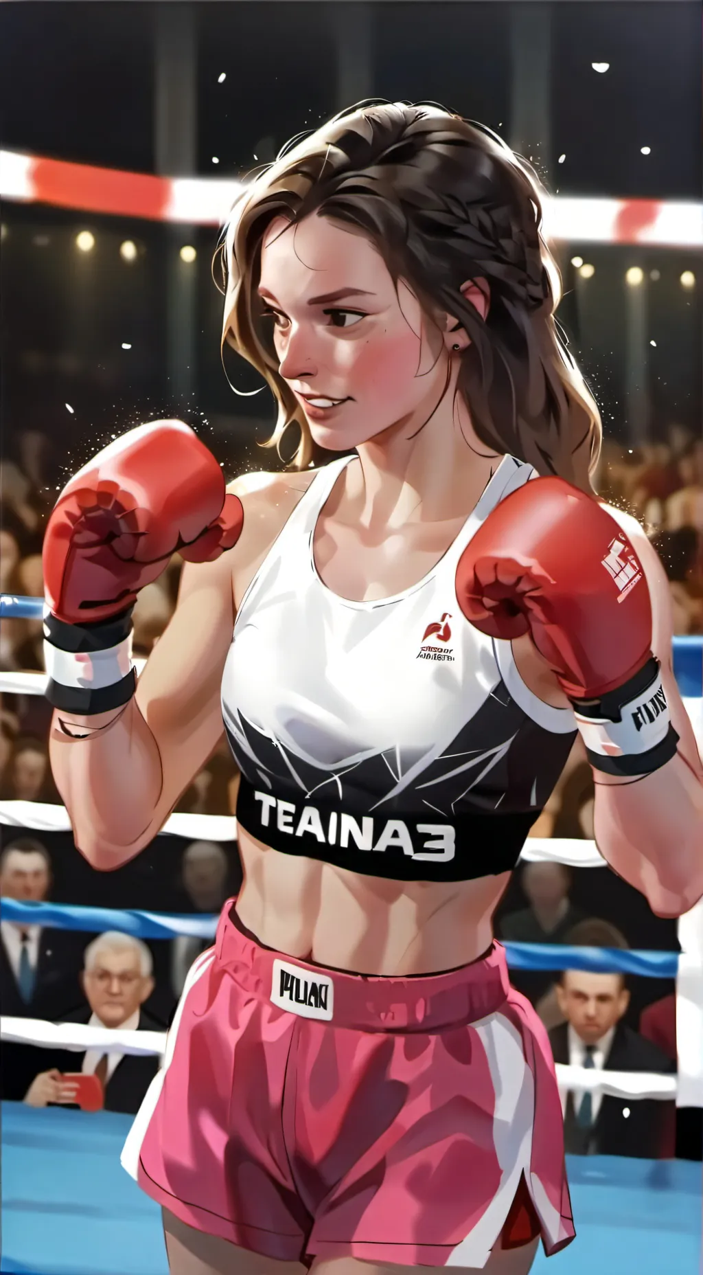 ai character: Anna Hogan boxer background