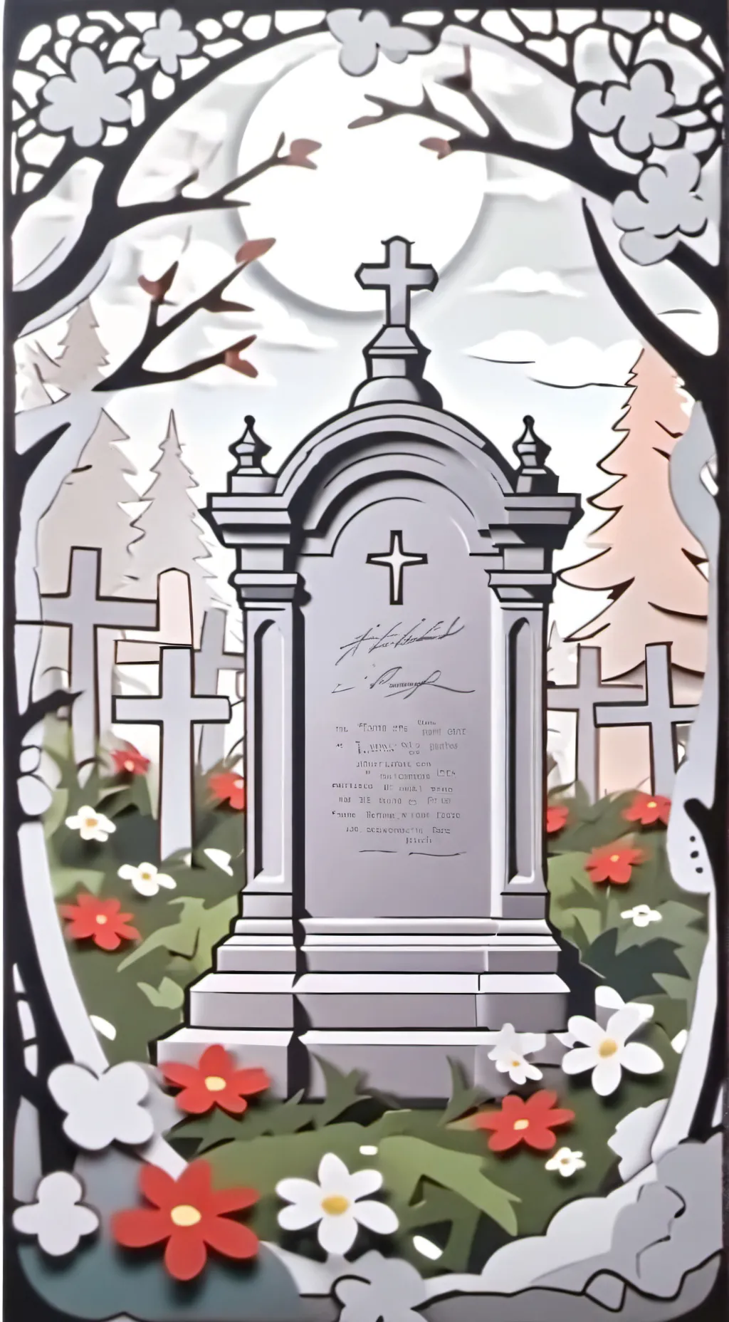 ai character: Grave spooky wow background