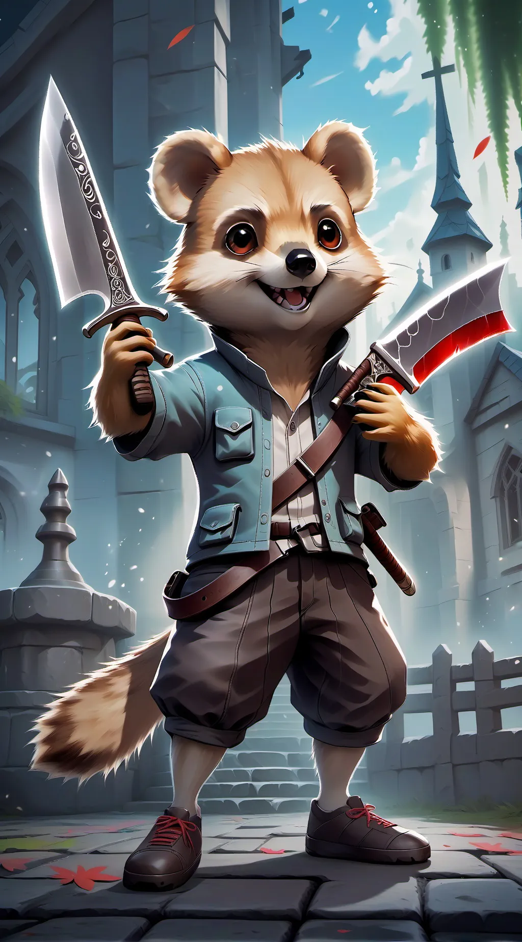 ai character: Han Quokka background