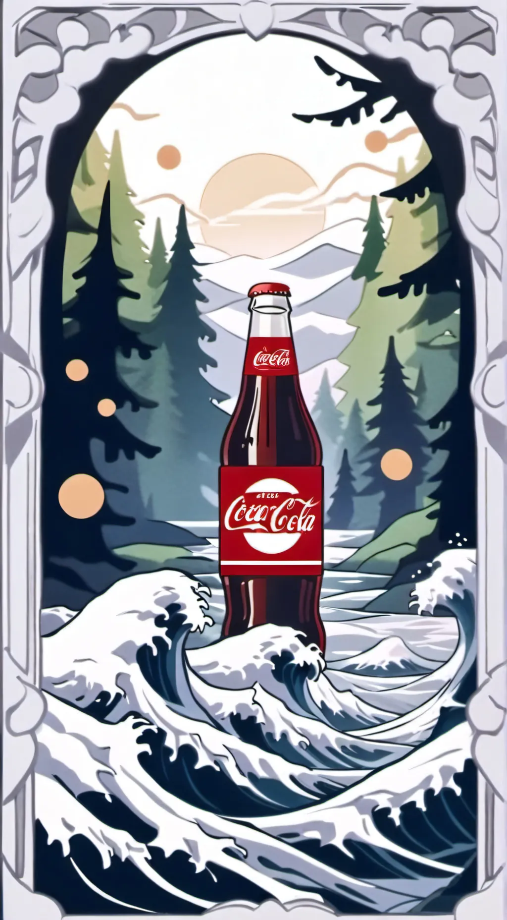 ai character: Coca-Cola background