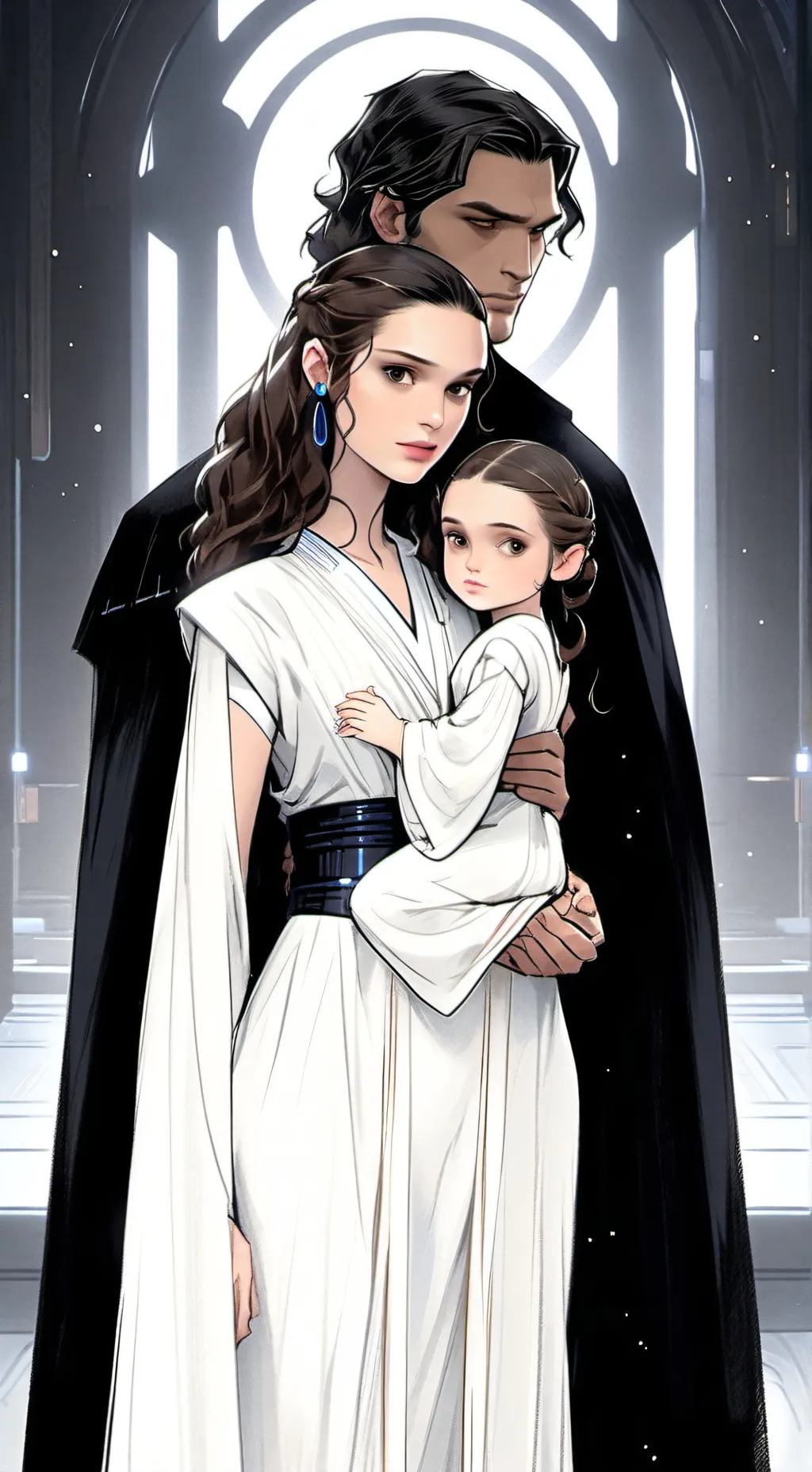 ai character: Anakin padme zoie background
