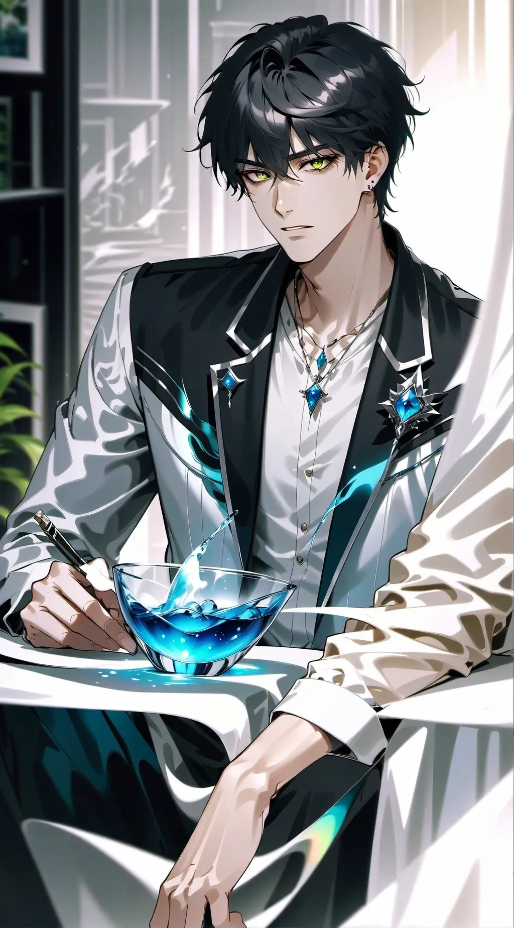 ai character: Aaron  background