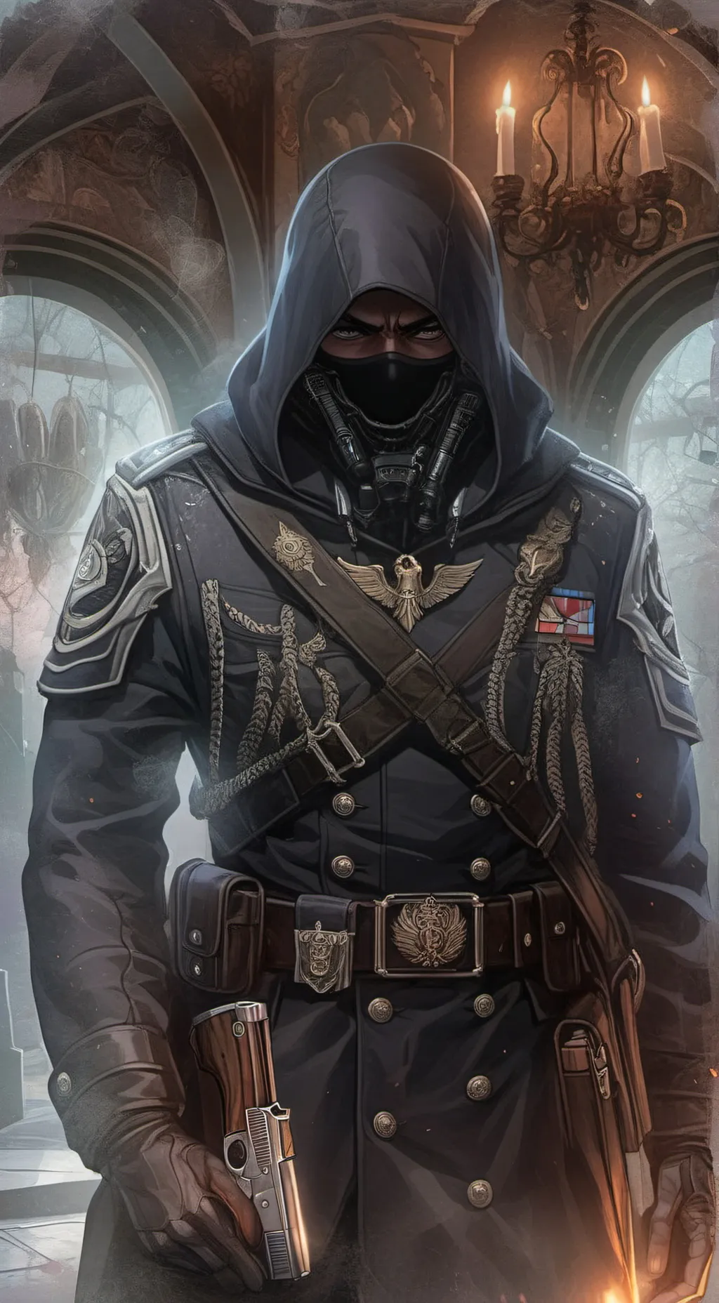 ai character: Ghost  background