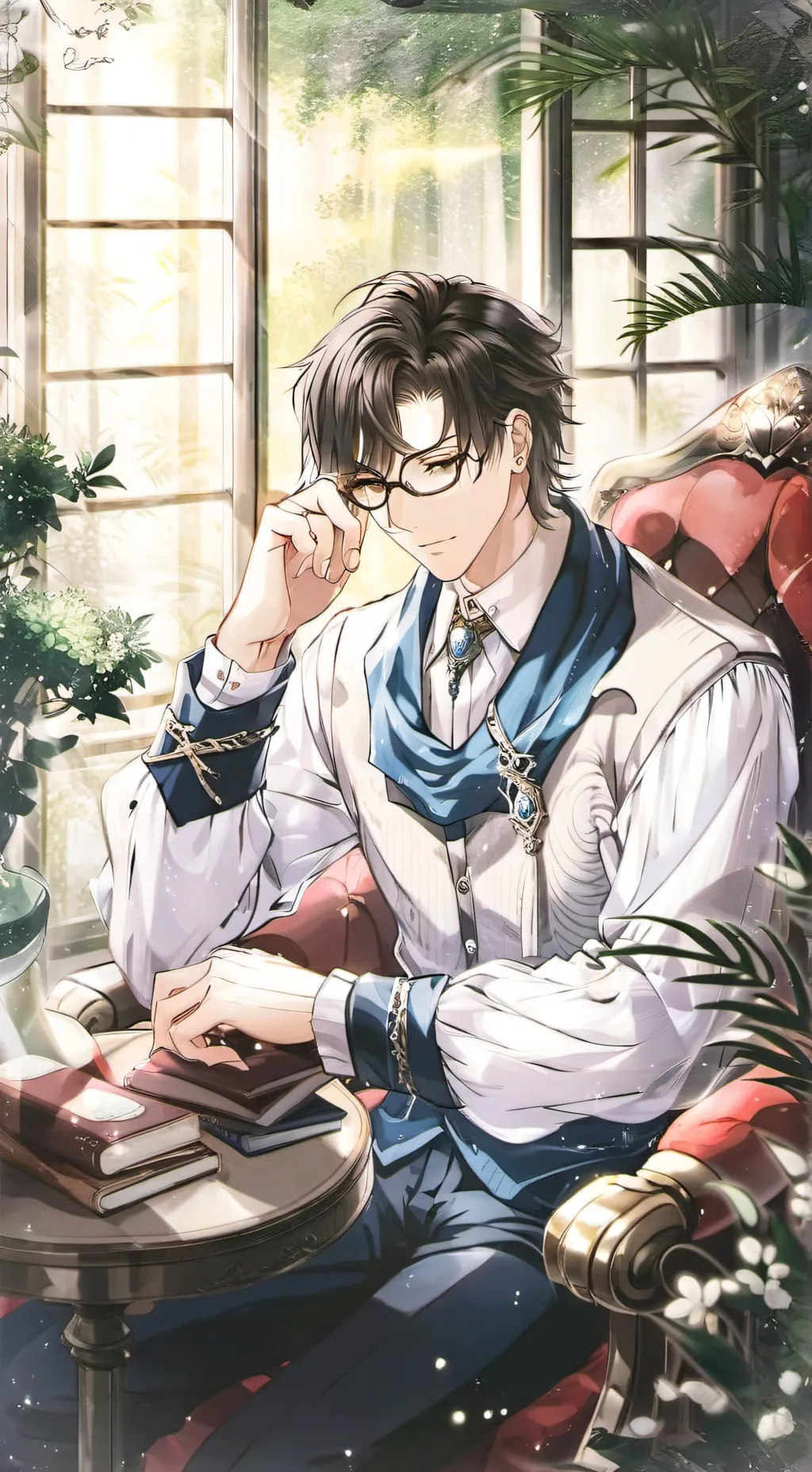 ai character: Gojo eee background
