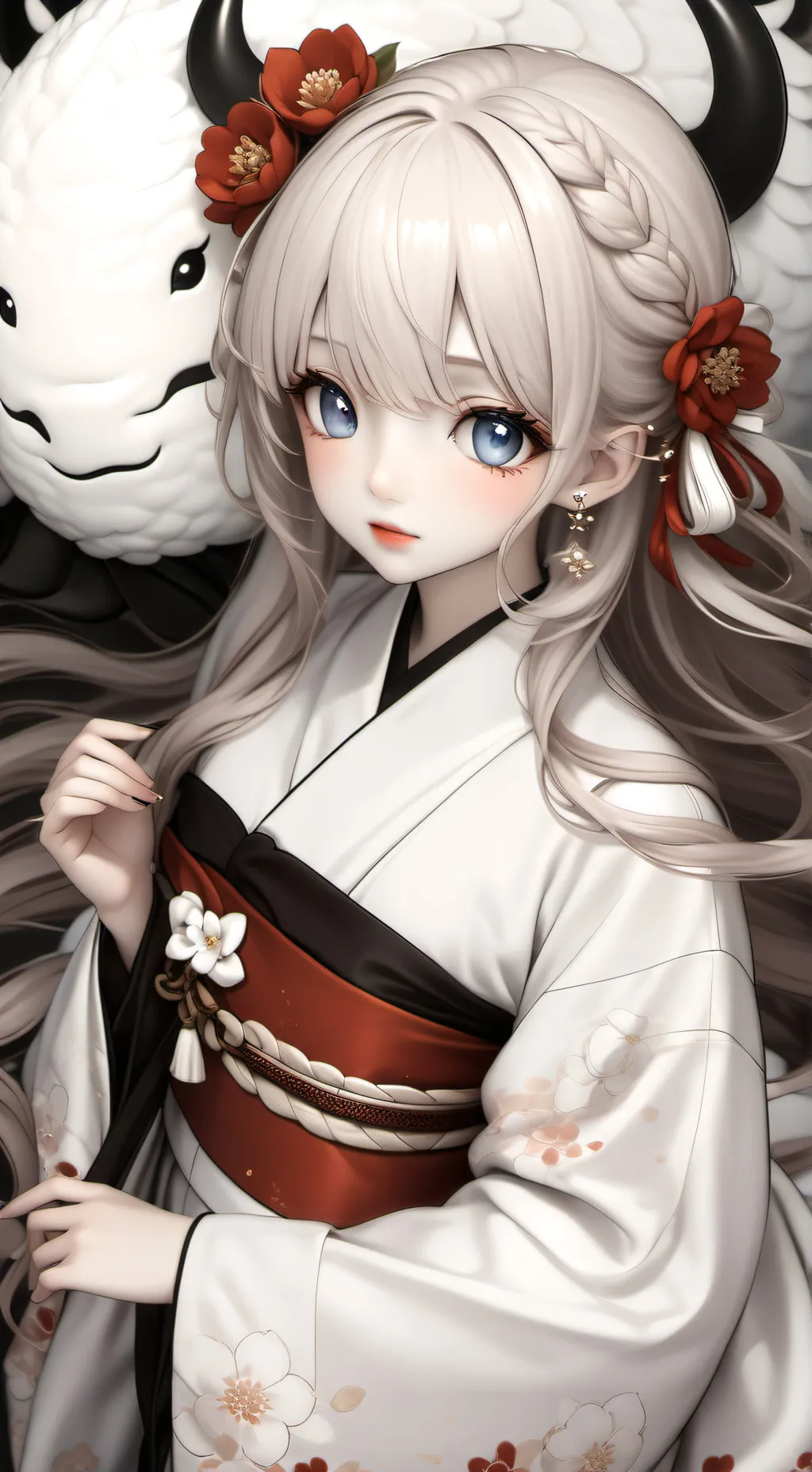 ai character: Yin et yang filles background