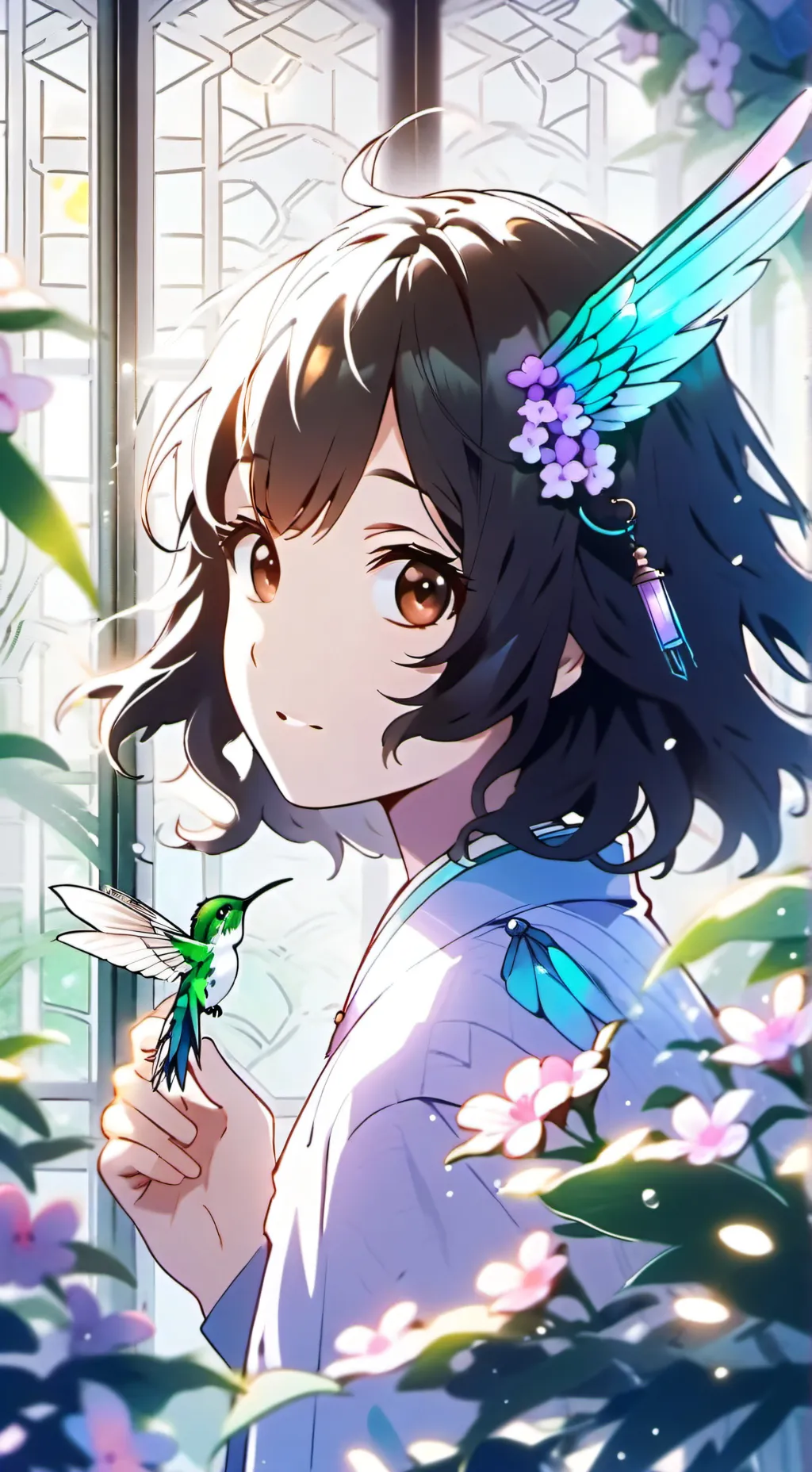 ai character: Glimmerwing Furry background