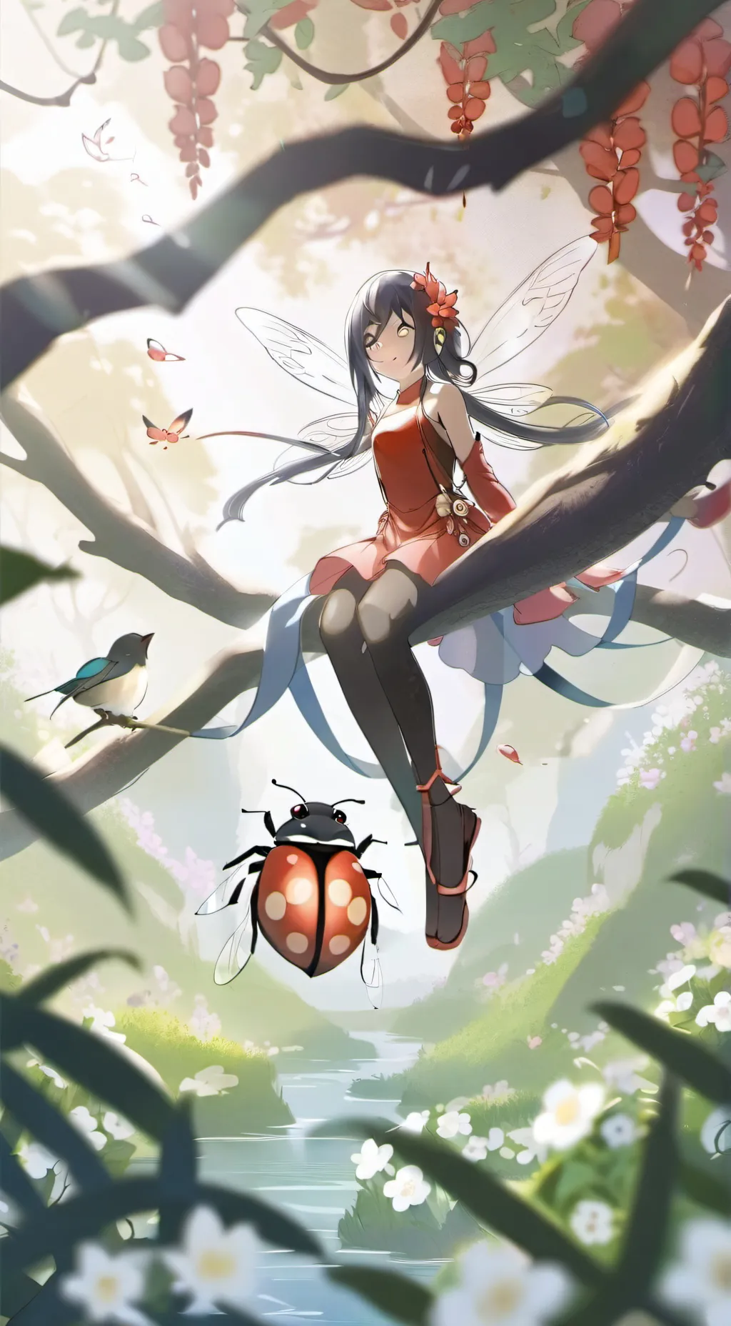 ai character: Marinette  background