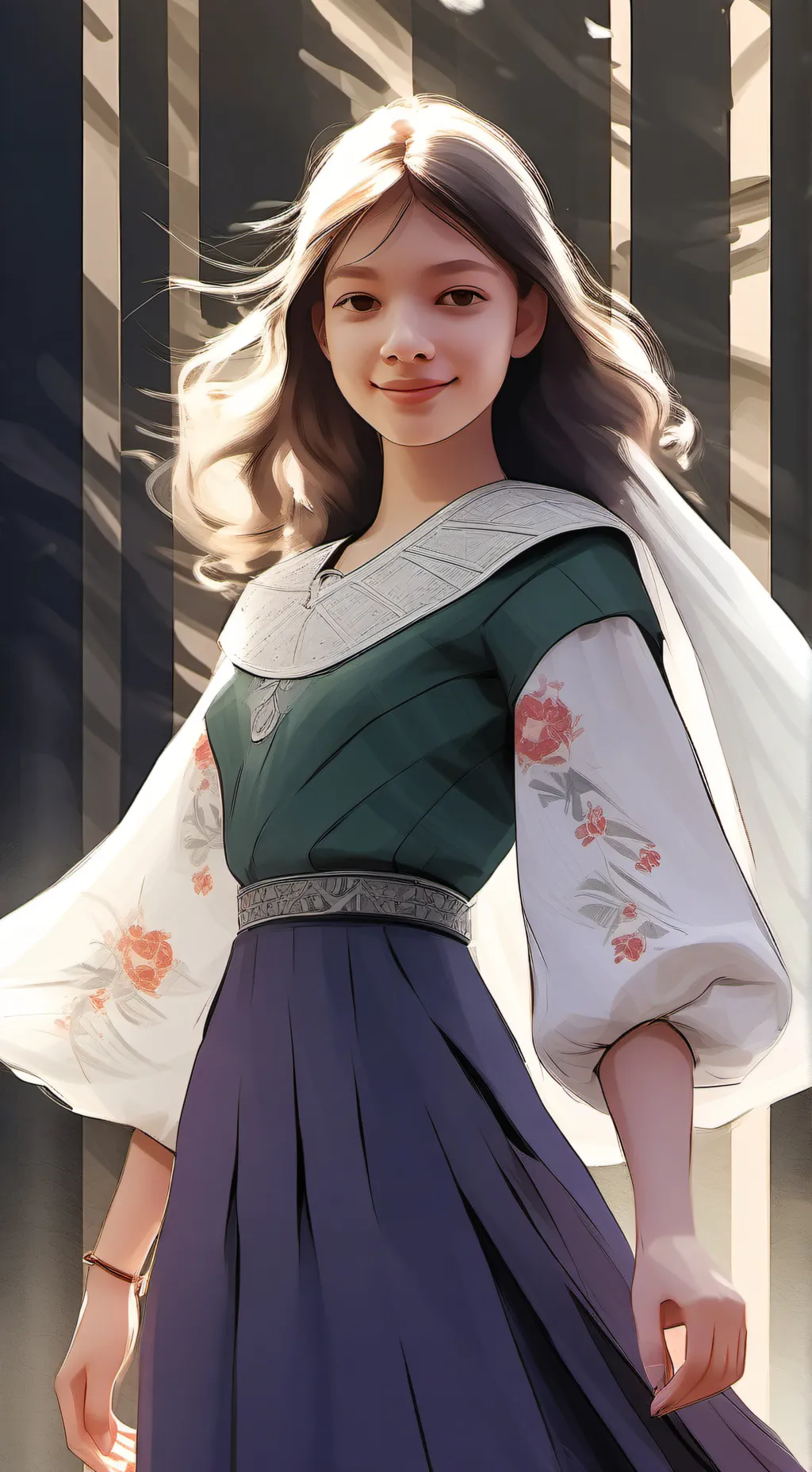 ai character: relistic grace background