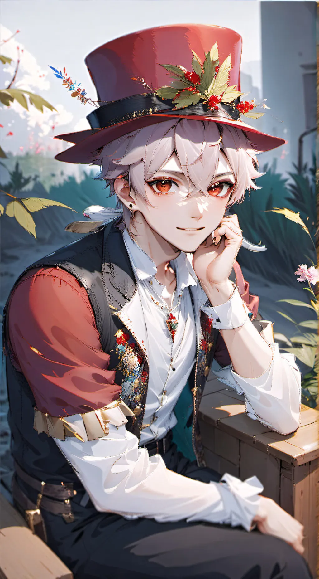 ai character: dandy 🌸 background