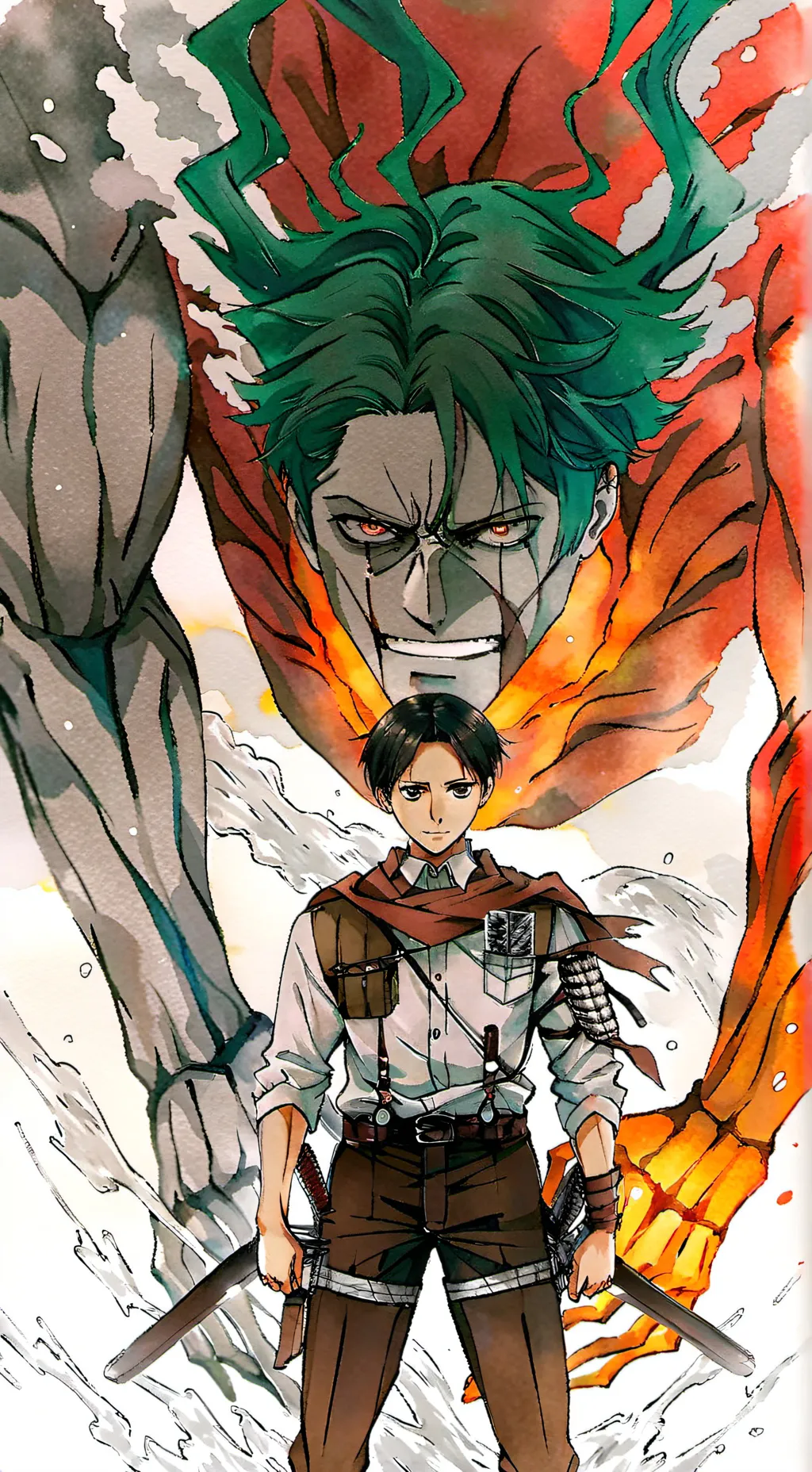 ai character: Attack on Titan background