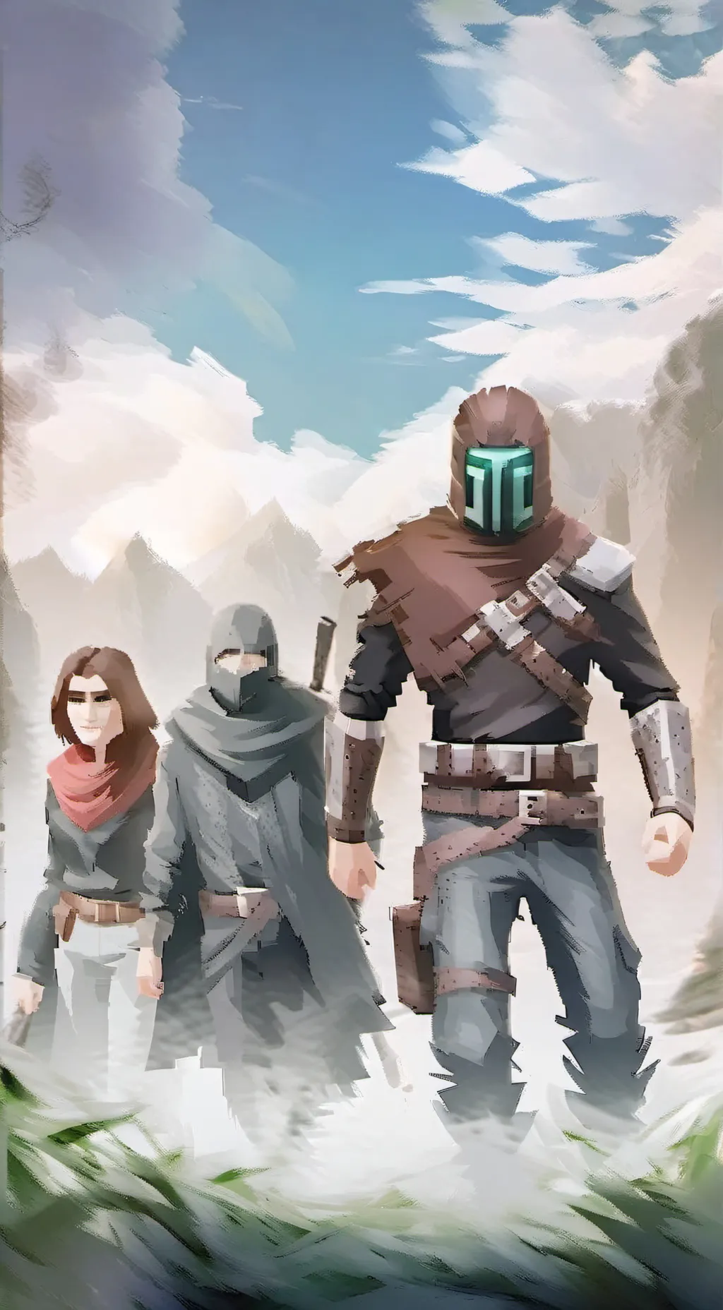 ai character: Mincraft bounty background