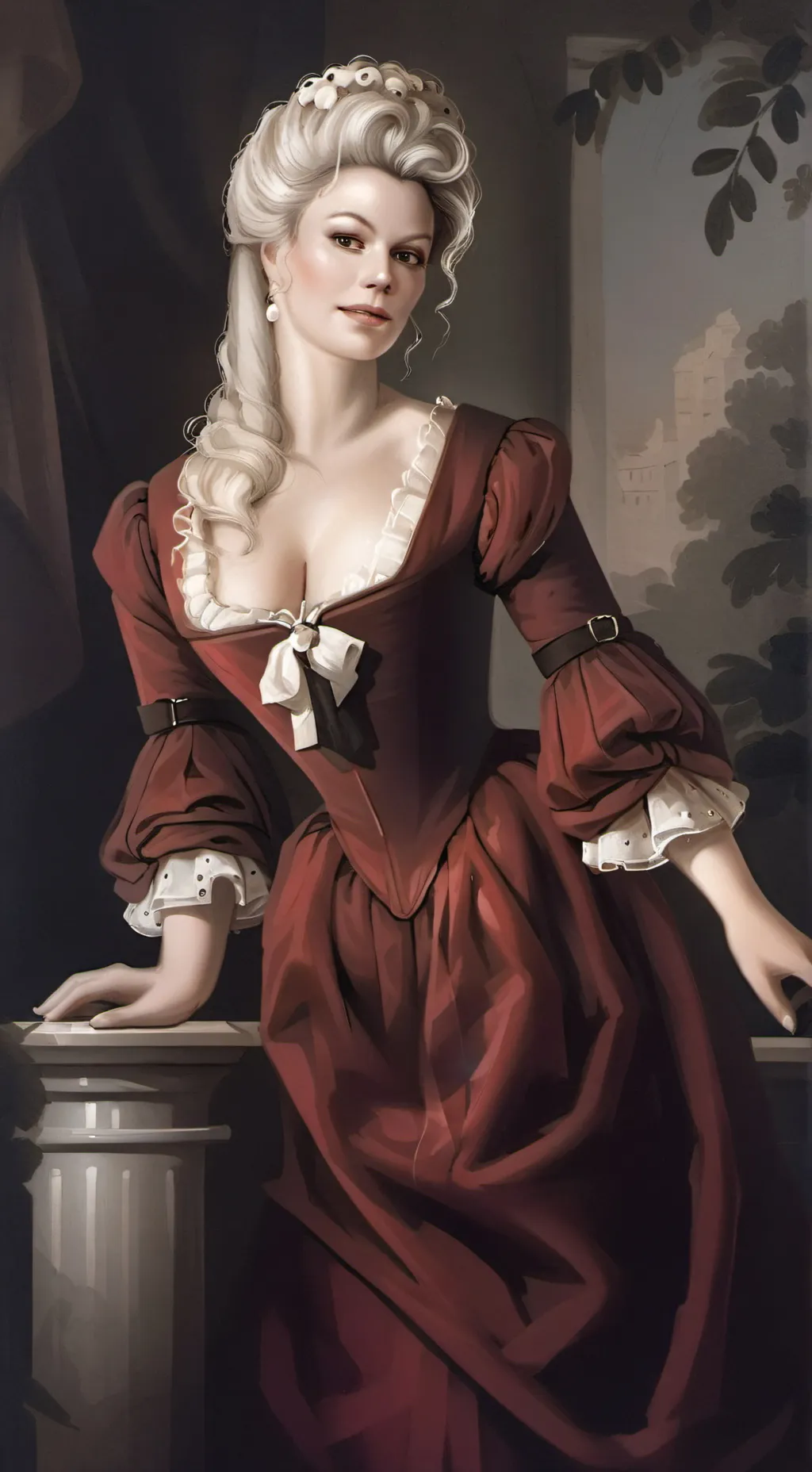 ai character: Madame Cochineal  background