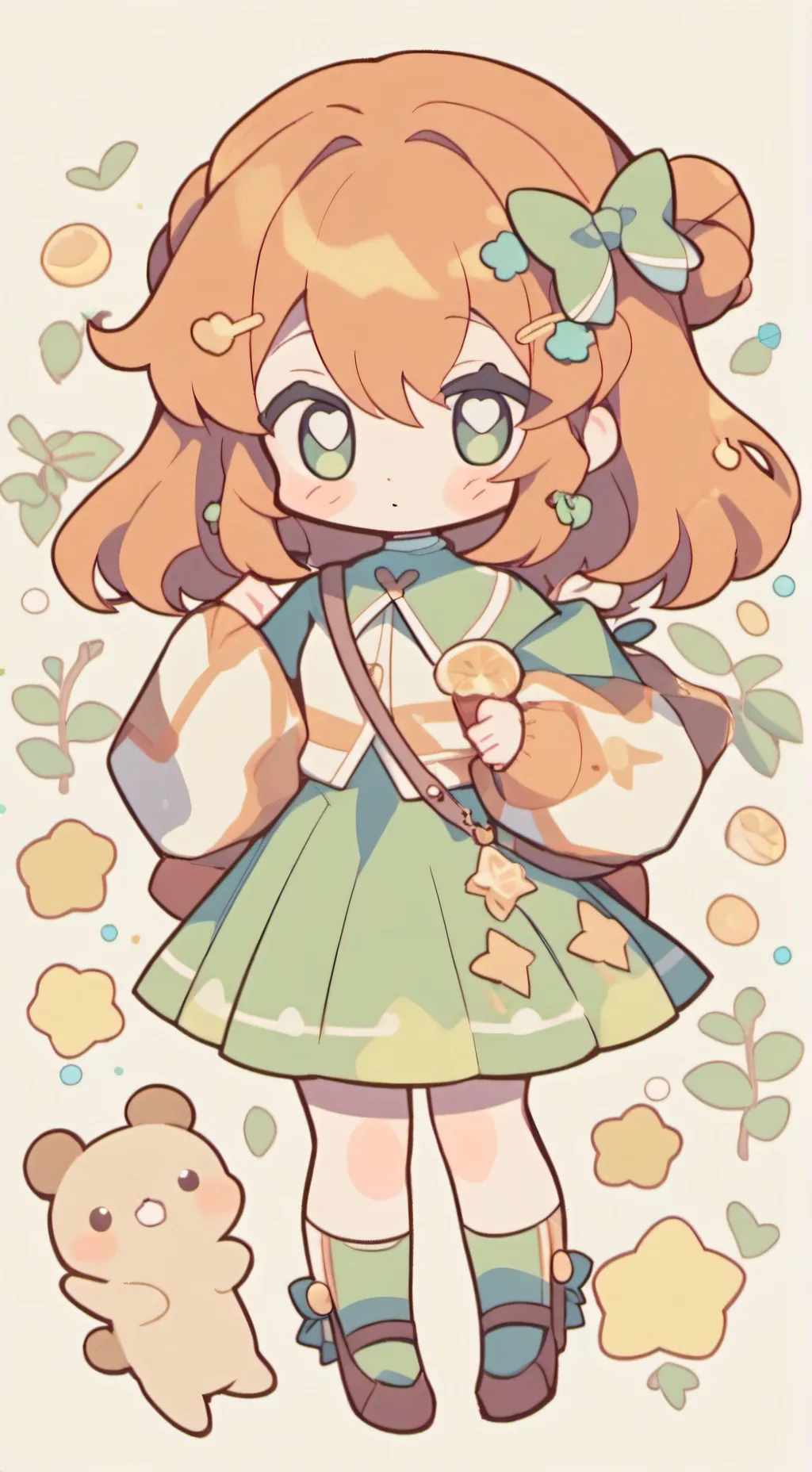 ai character: ginger background