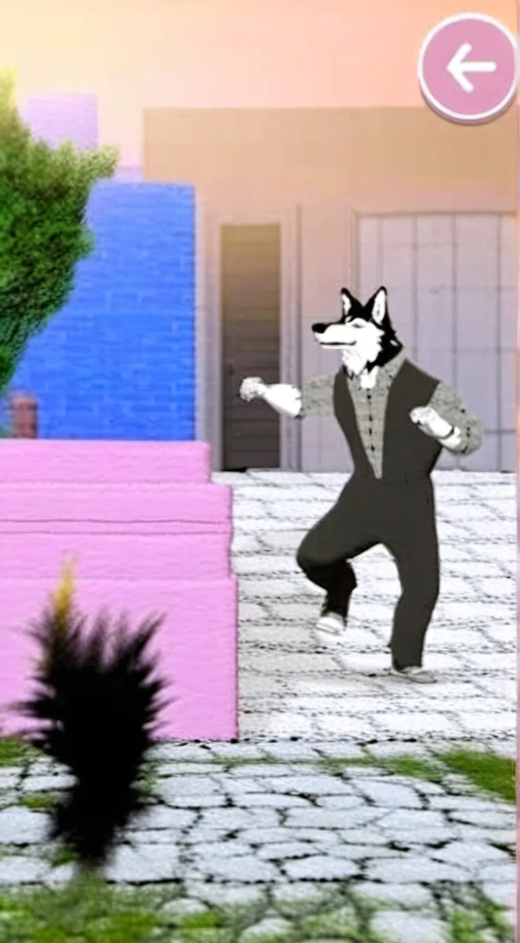 ai character: el lobo que baila  background