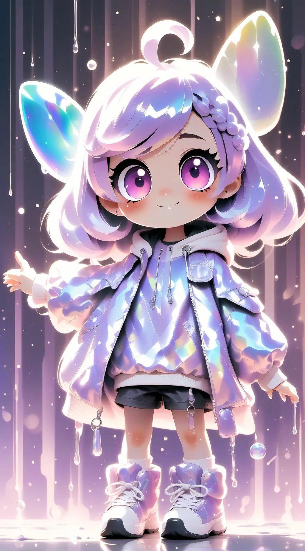 ai character: Pink dandy  background