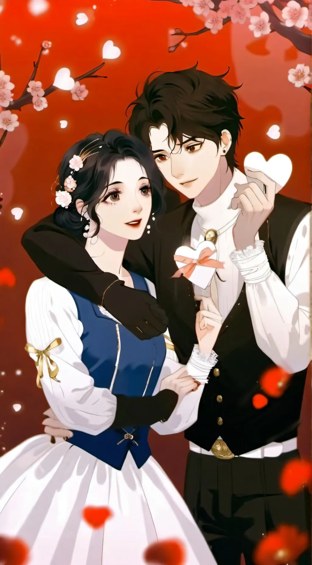ai character: MHA Valentine's dy background