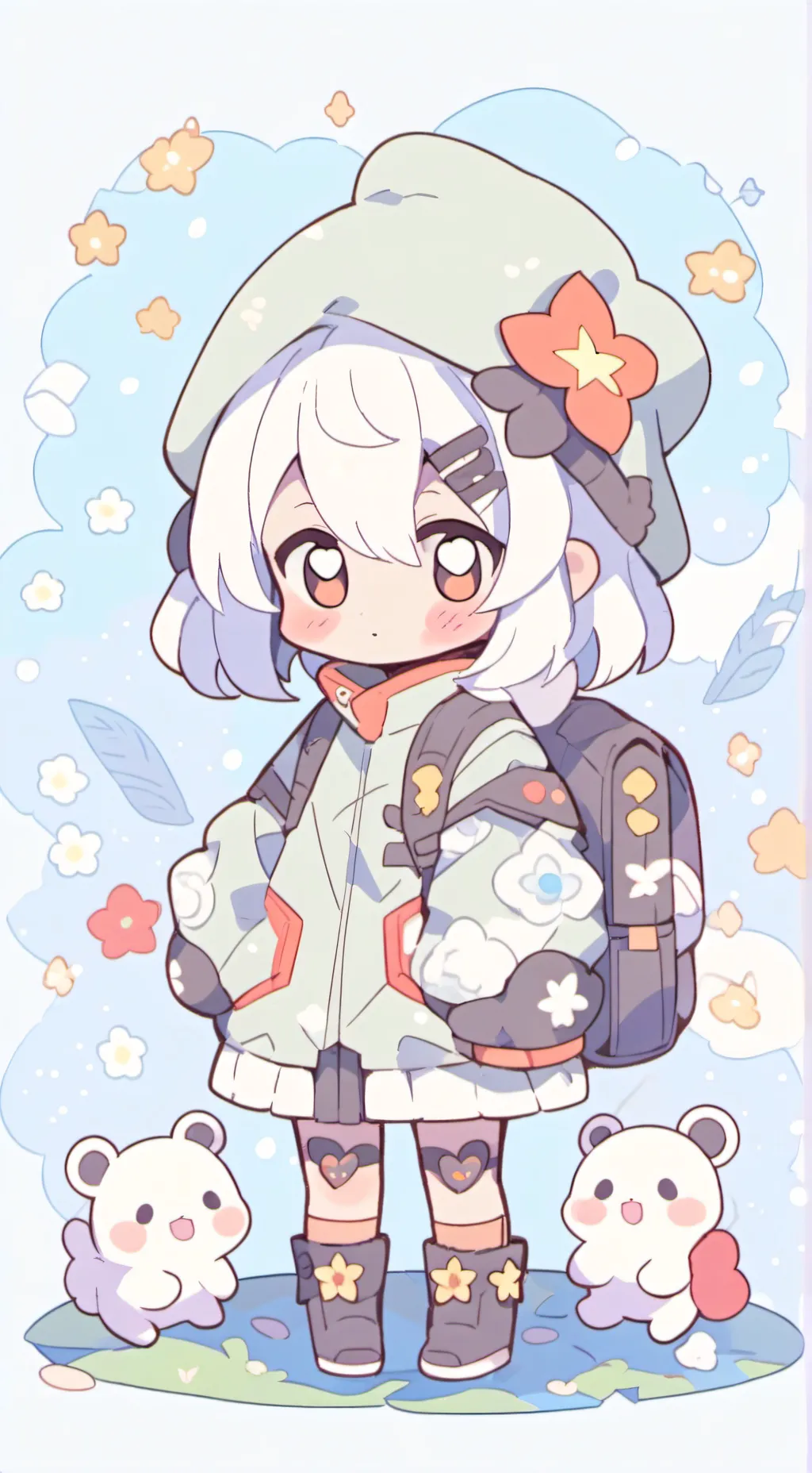 ai character: Sprunki school background