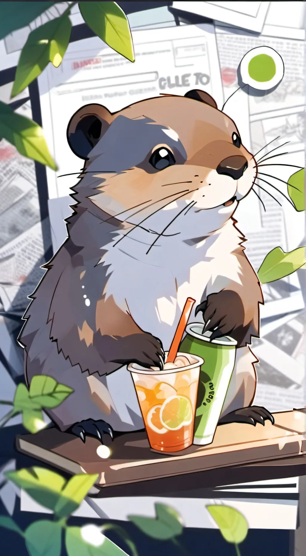 ai character: beaver  background