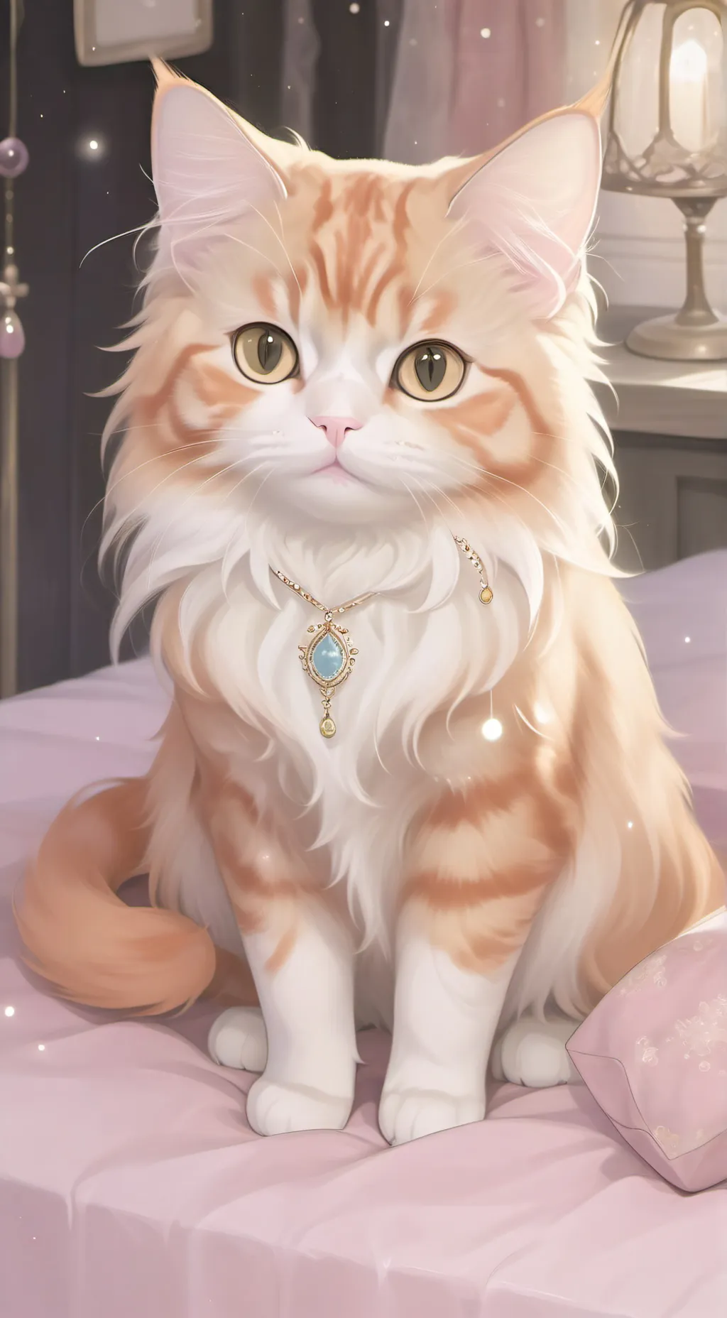 ai character: Orange cream background