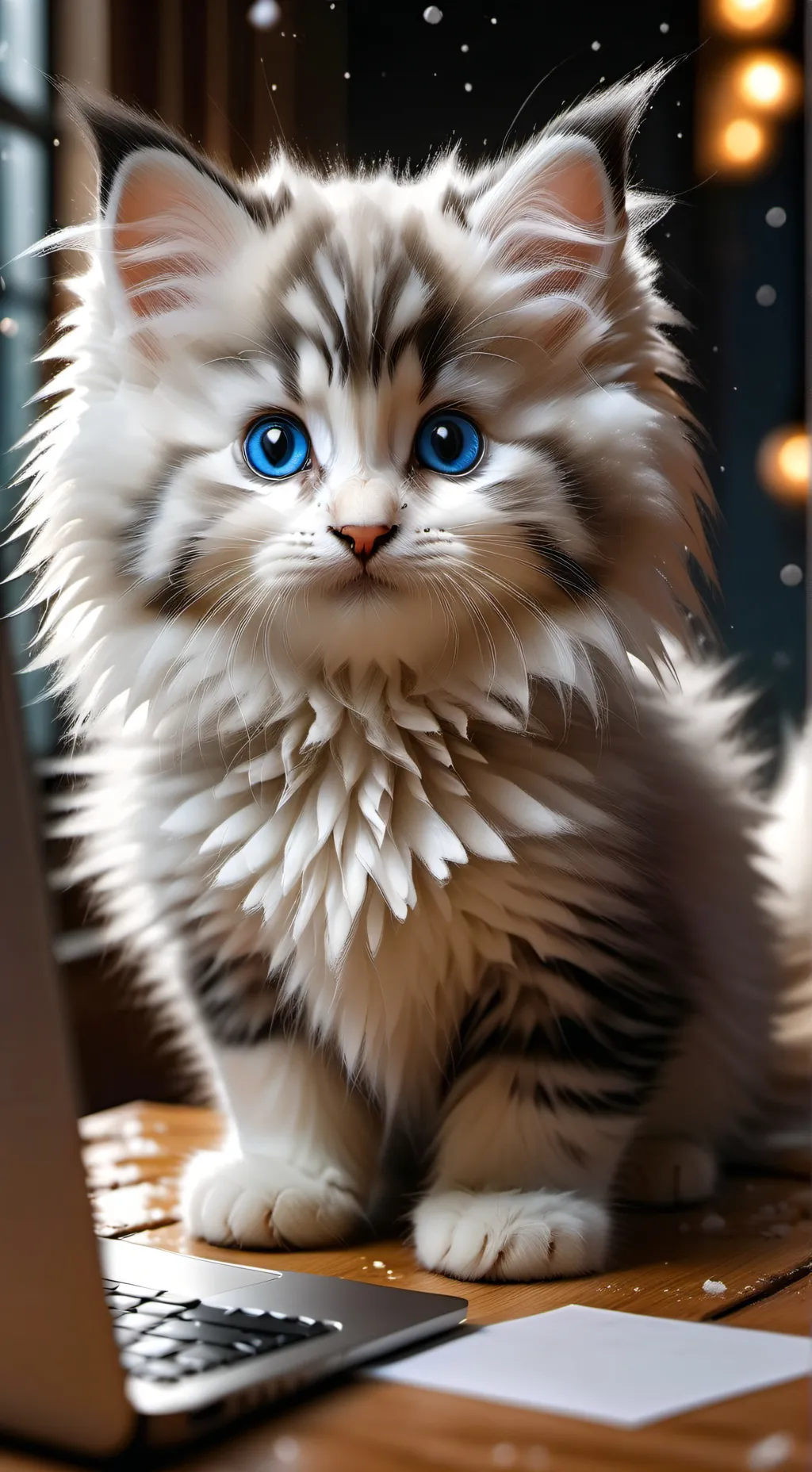 ai character: Snowfluff background
