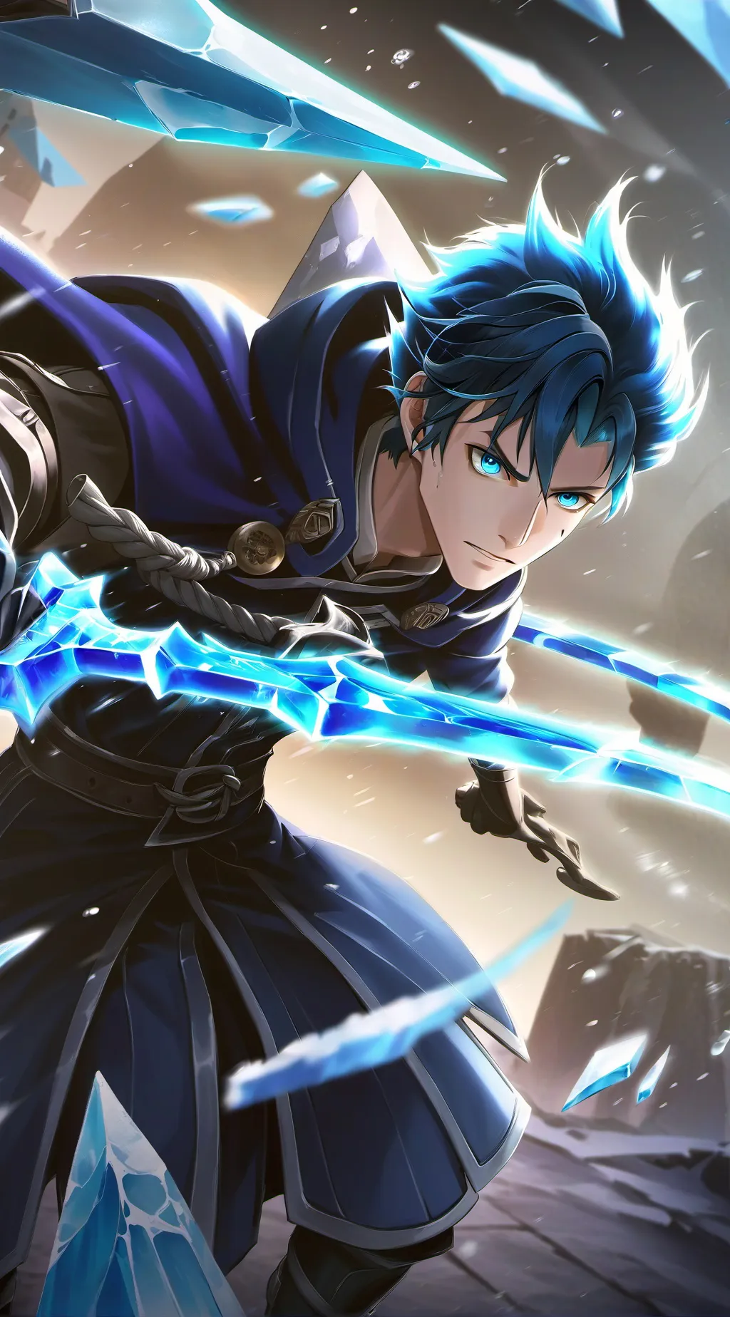 ai character: Gray background