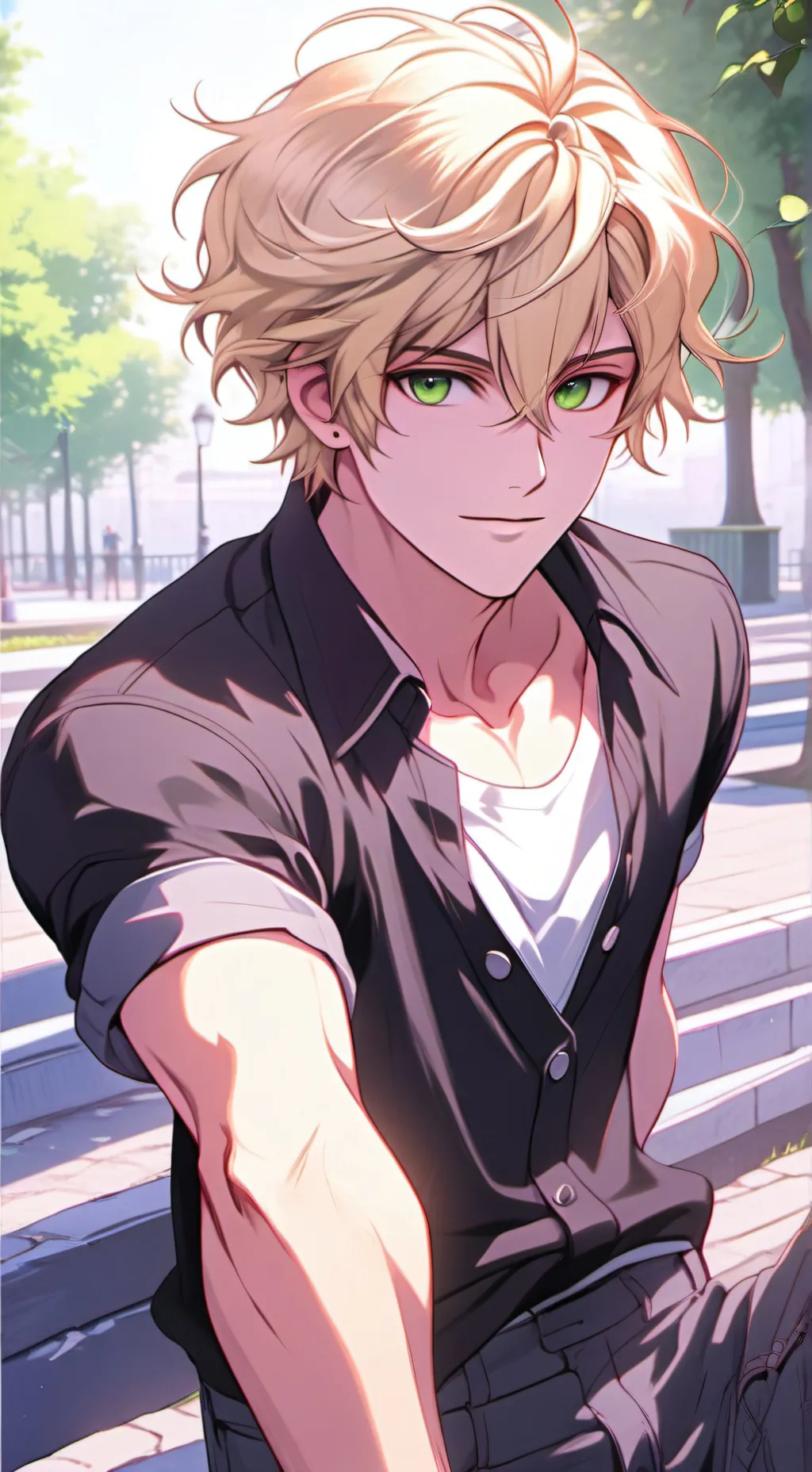 ai character: Adrien background
