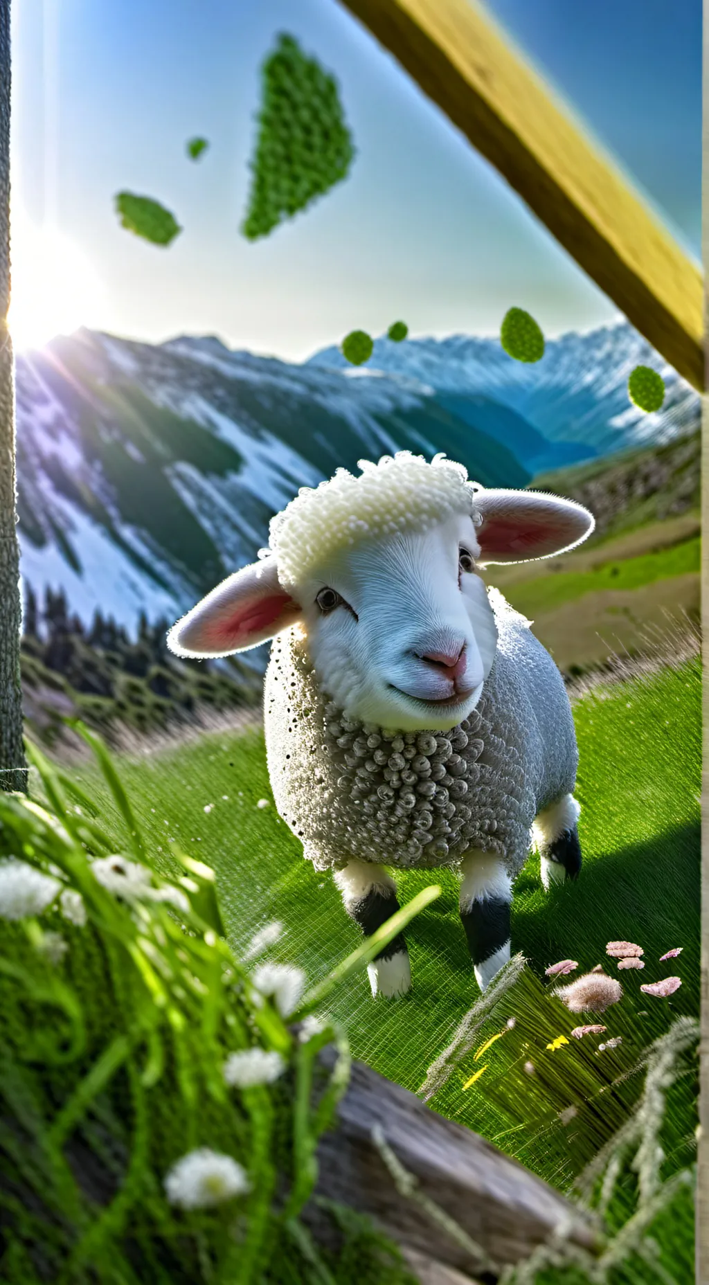 ai character: sheepy the sheep background
