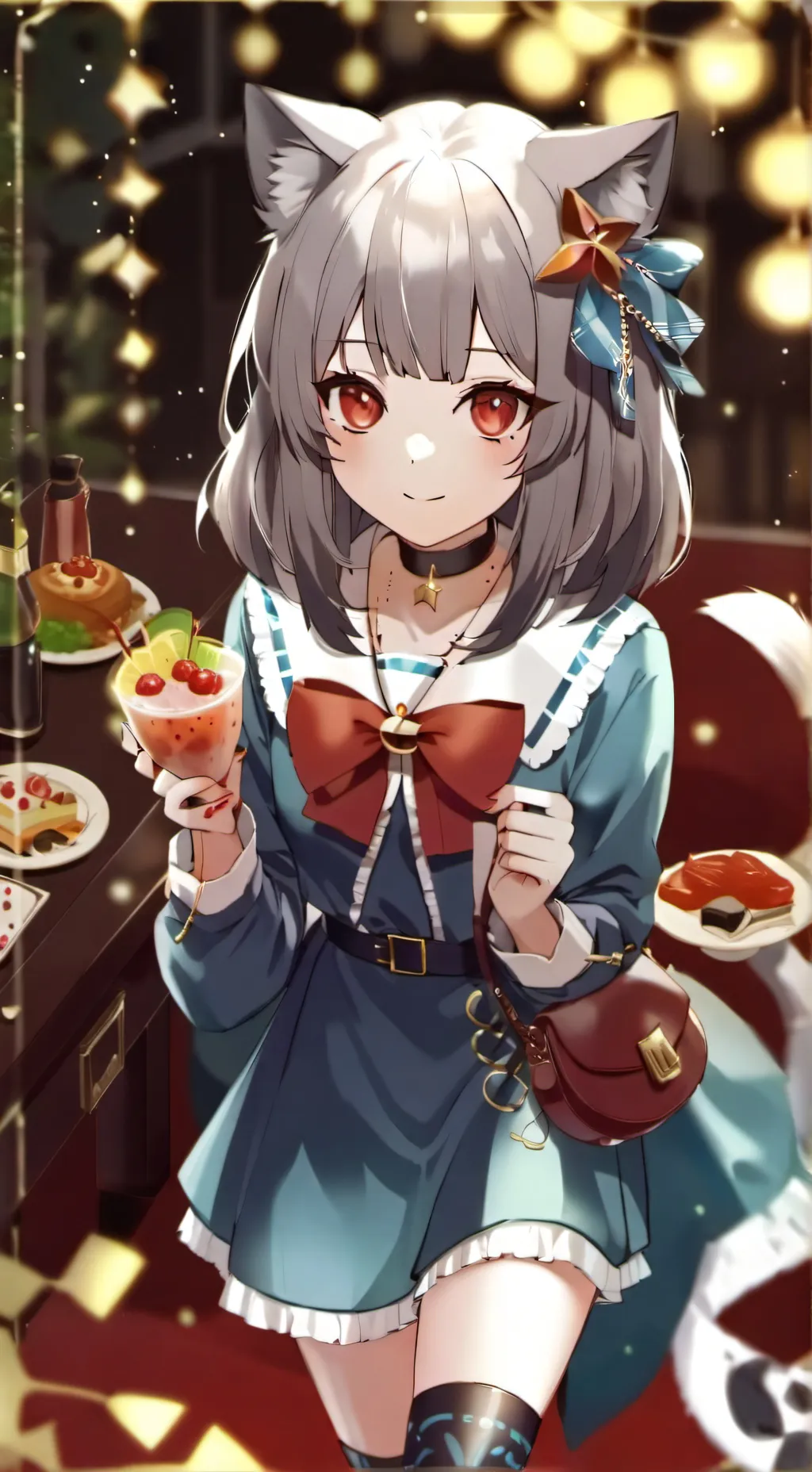 ai character: sus maid  background