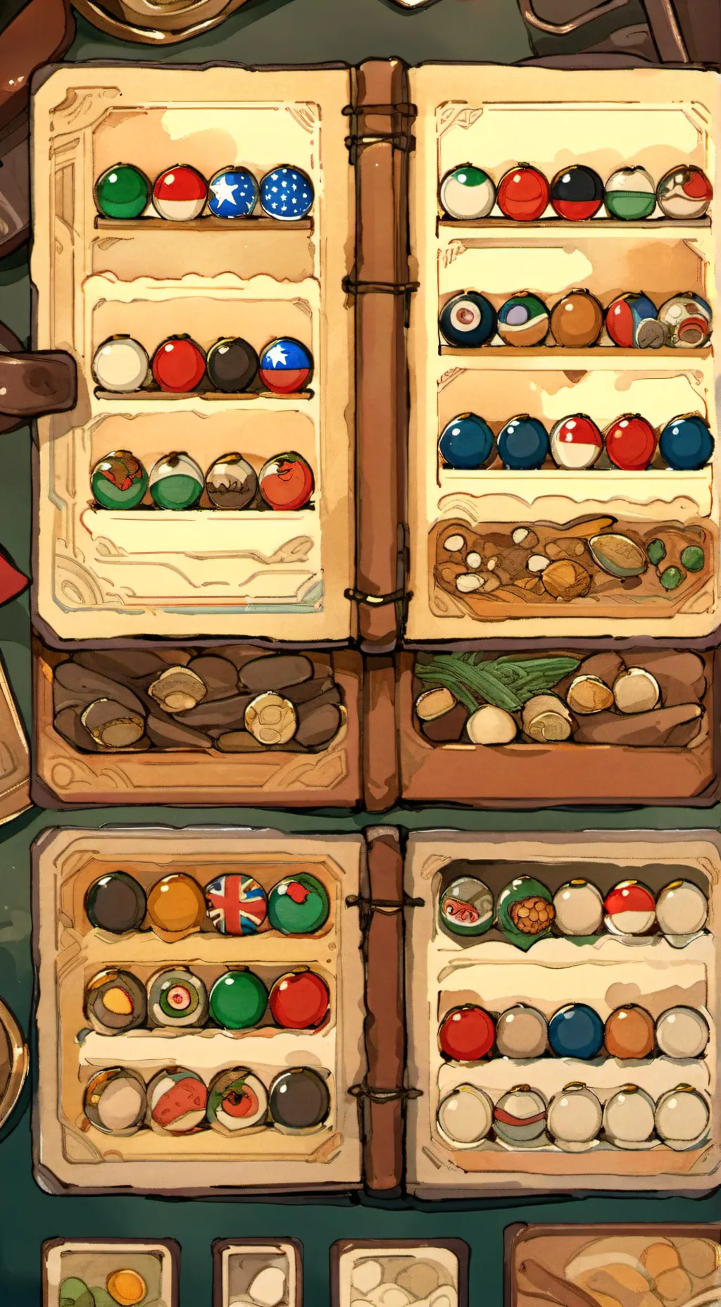 ai character: countryballs background