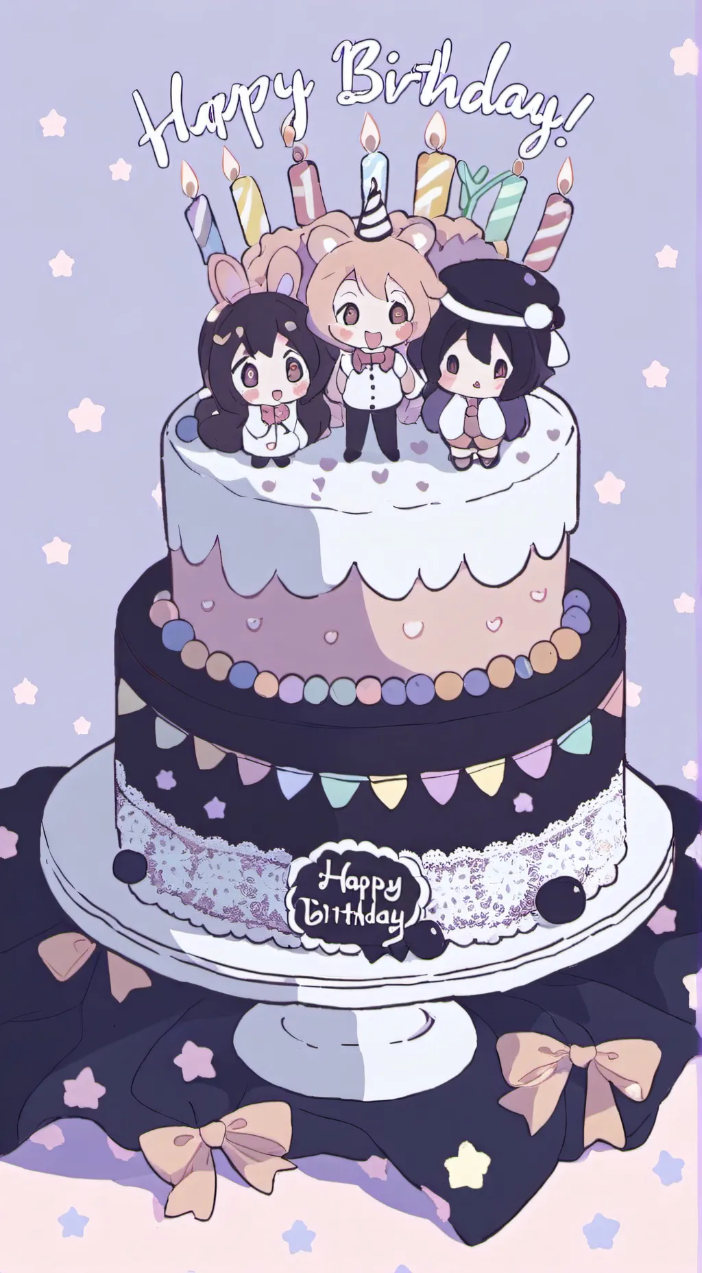 ai character: HAPPY BIRTHDAY!!!! background