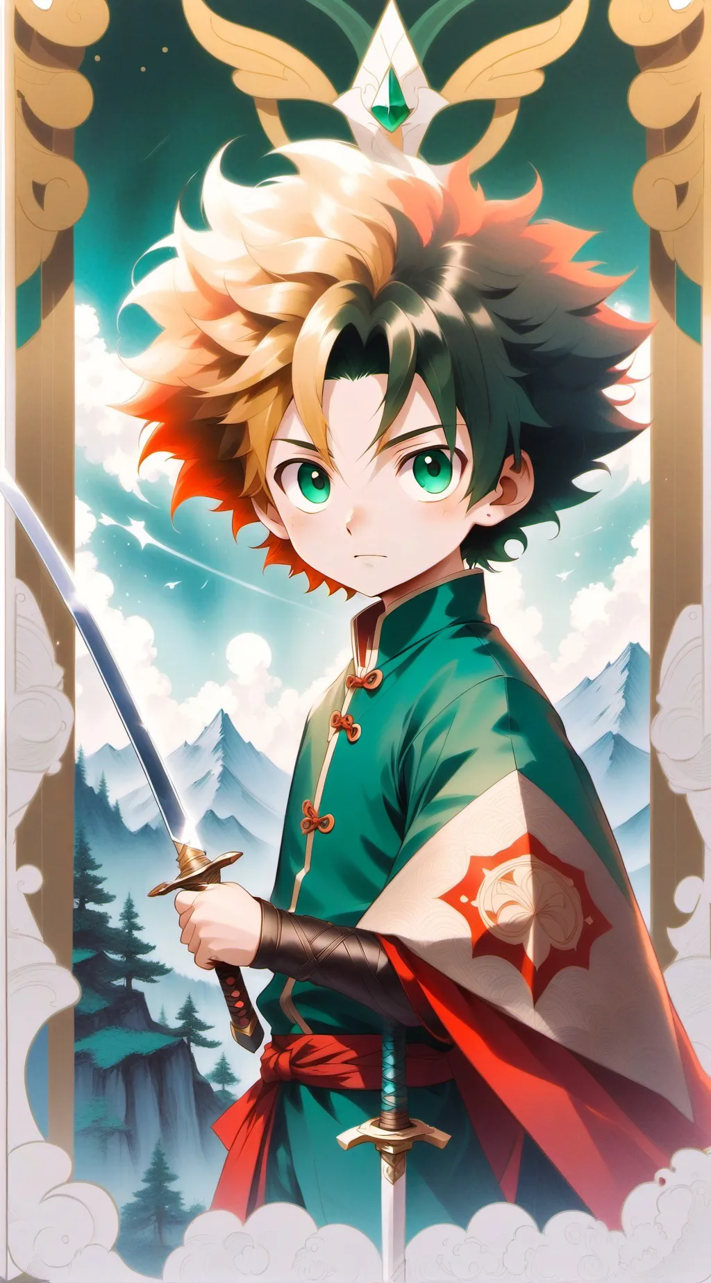 ai character: bkdk 🧡💚 background